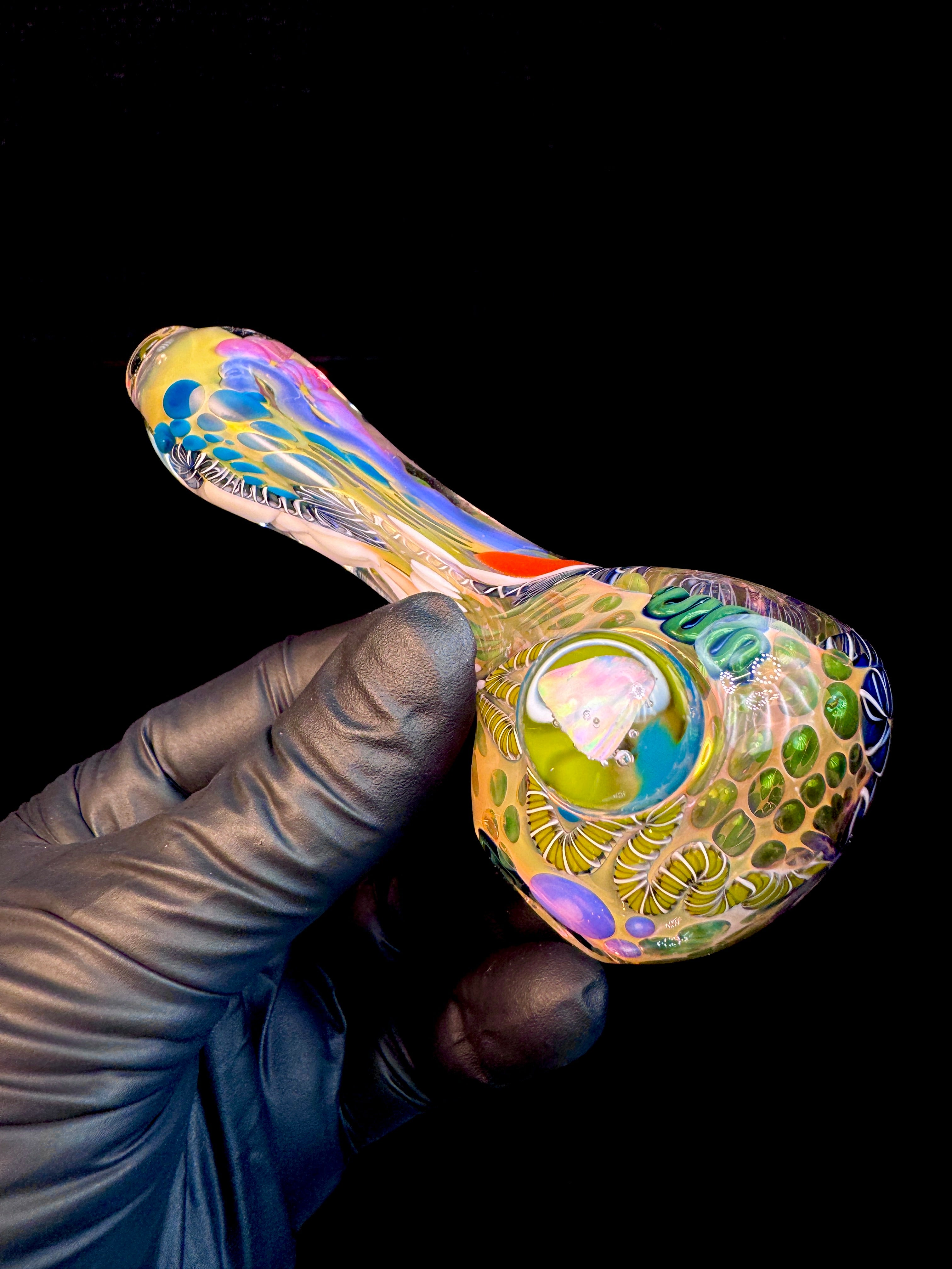 Gold Cane fumed opal spoon