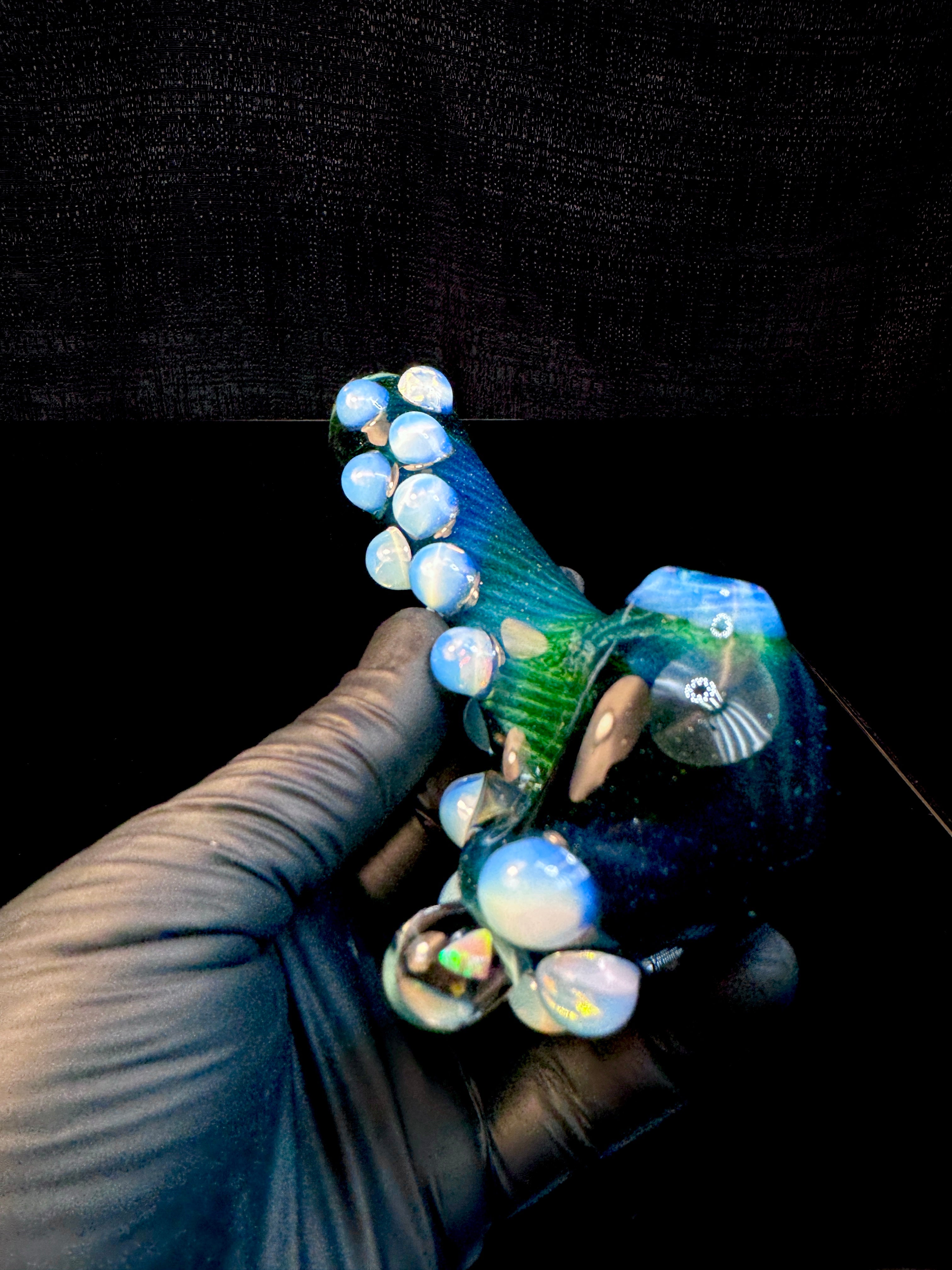 Exp x jet black Striped Opal Pipe