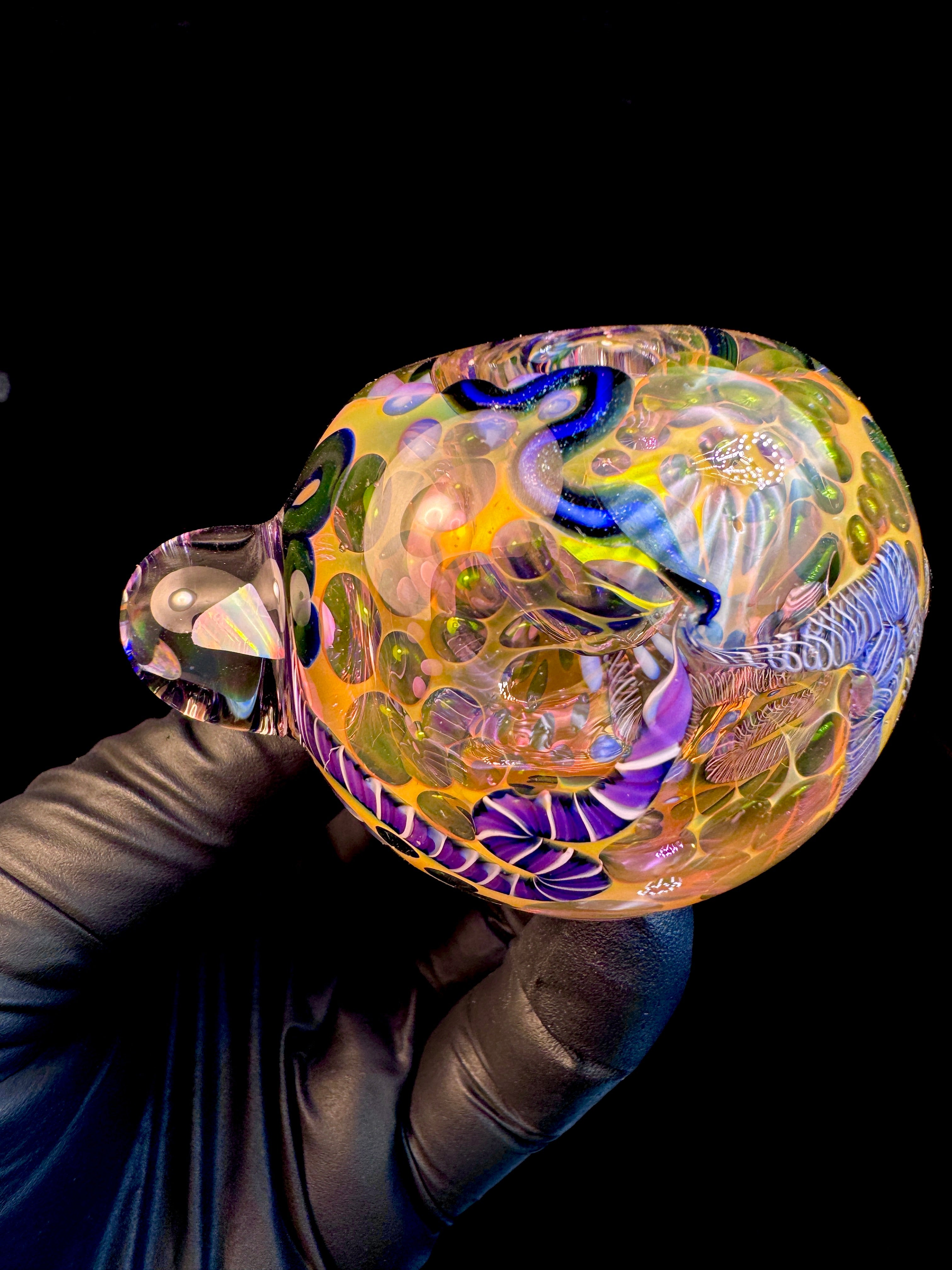 Gold Cane fumed opal spoon