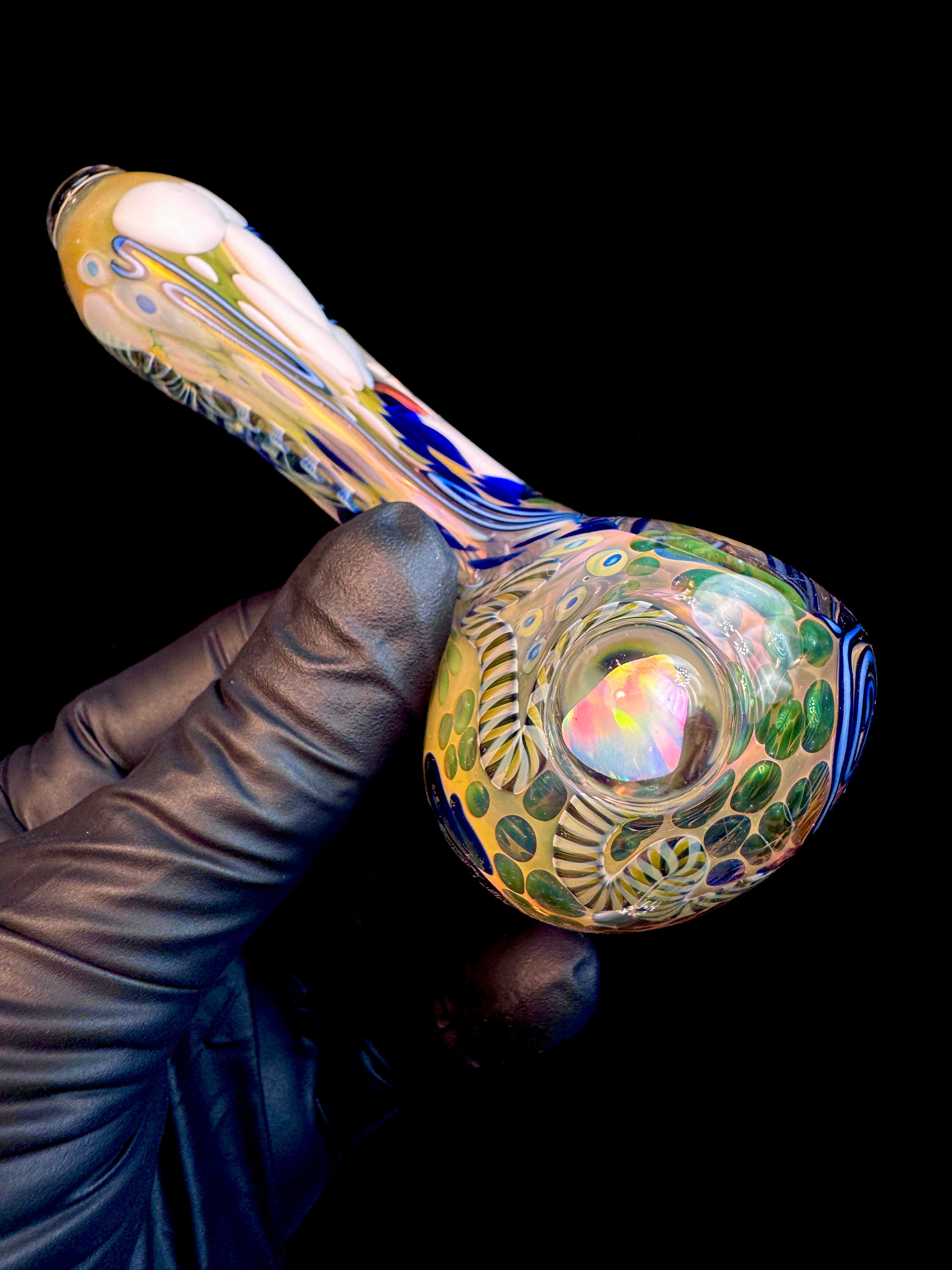 Gold Cane fumed opal spoon