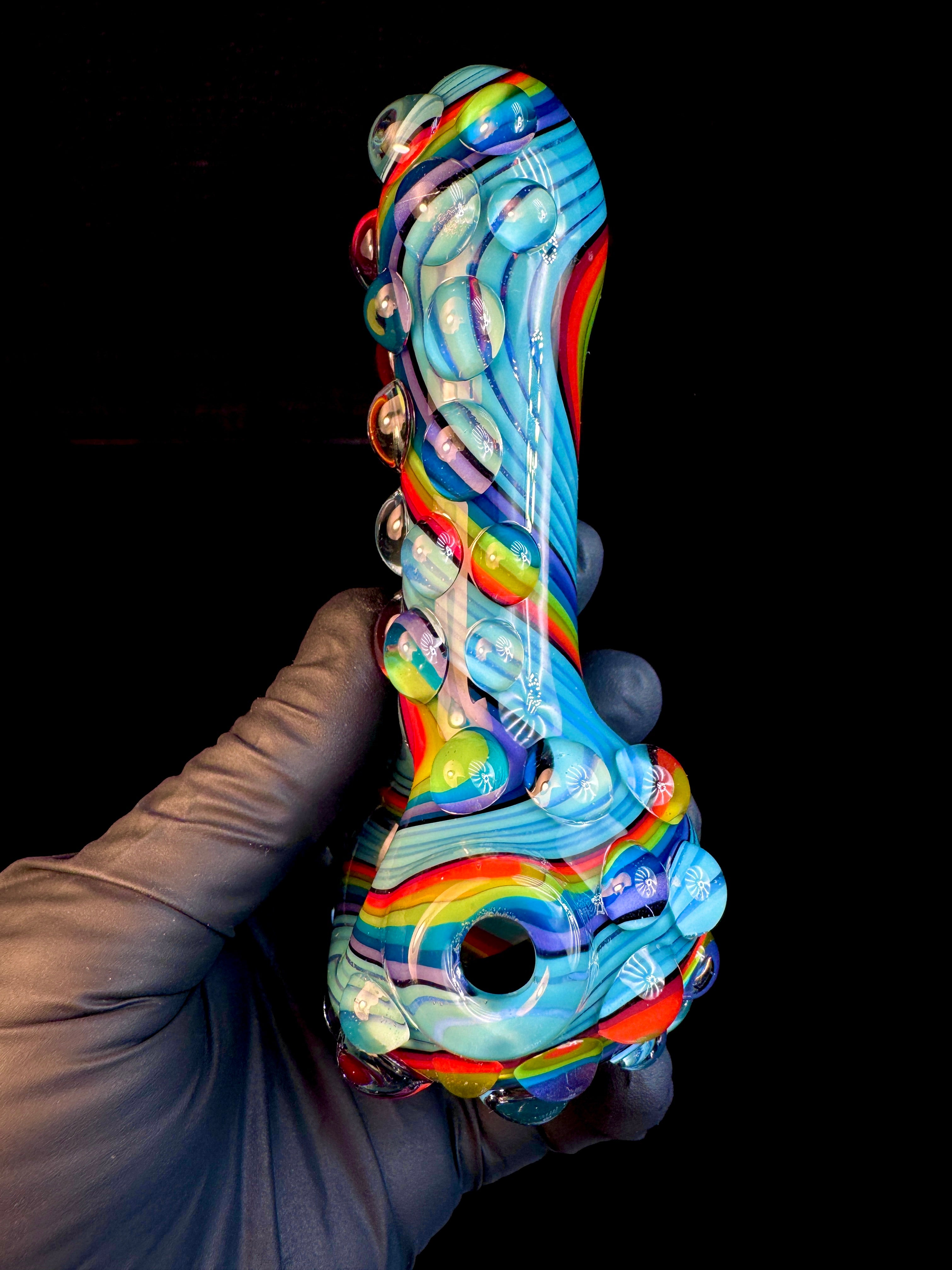 Twisted opal spoon
