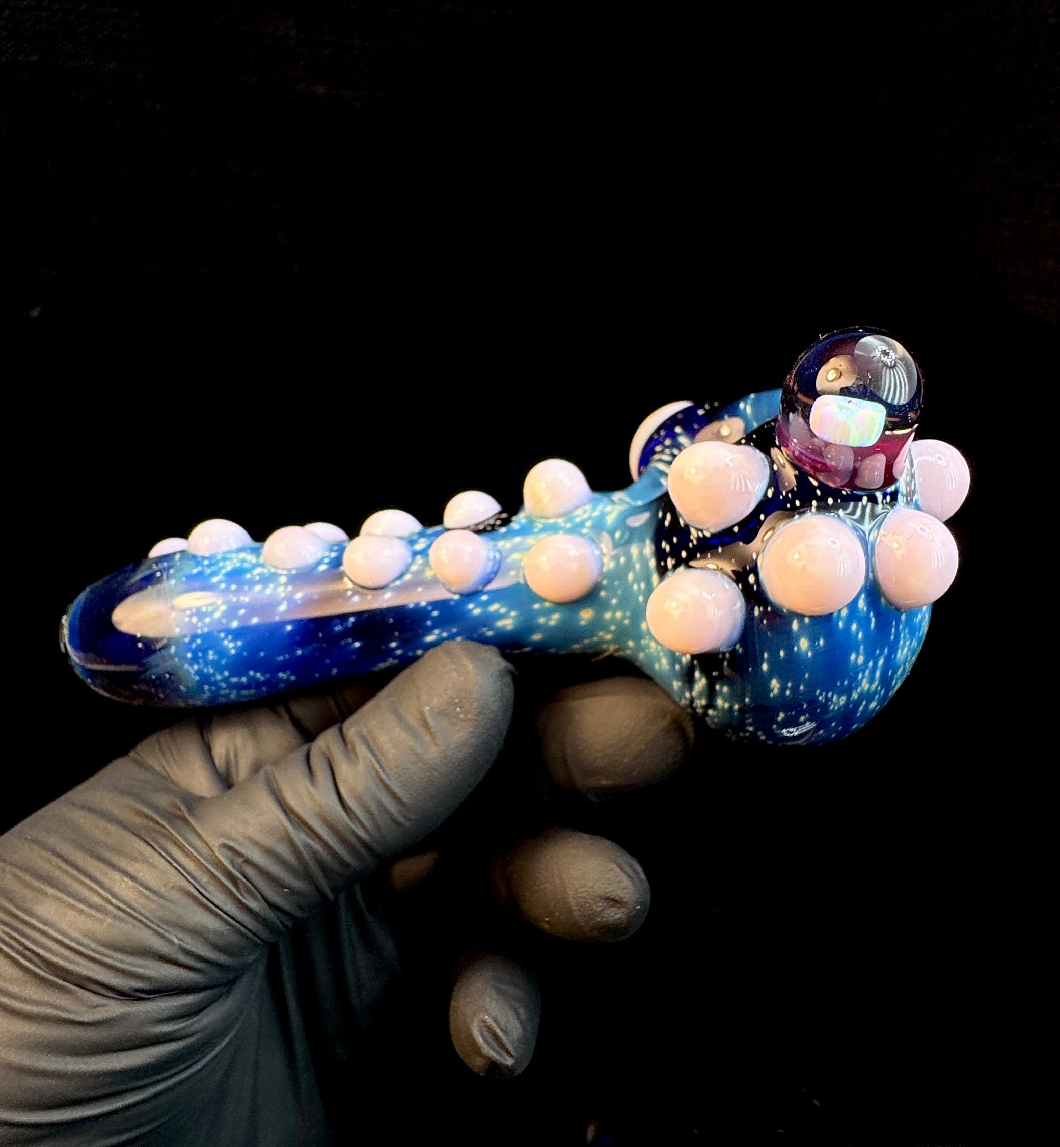 Starry night x milky pink large opal pipe