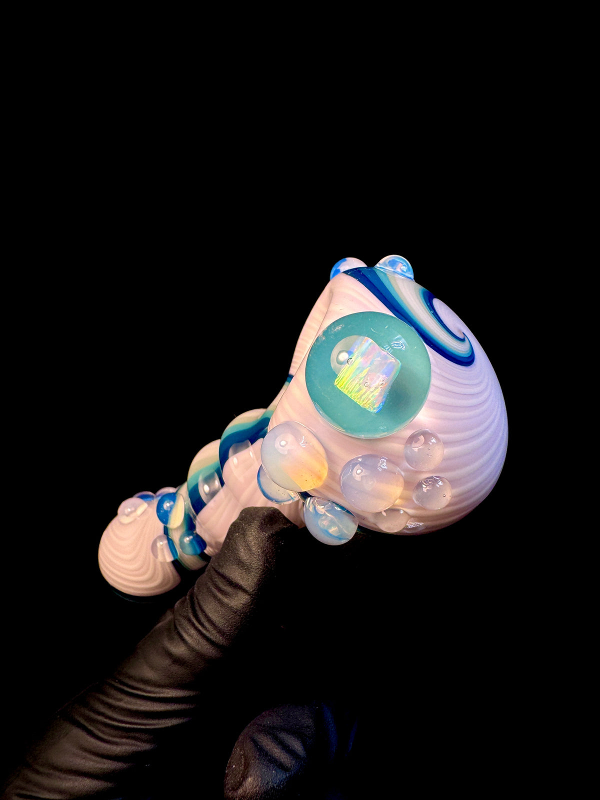 Twisted Glass opal pipe