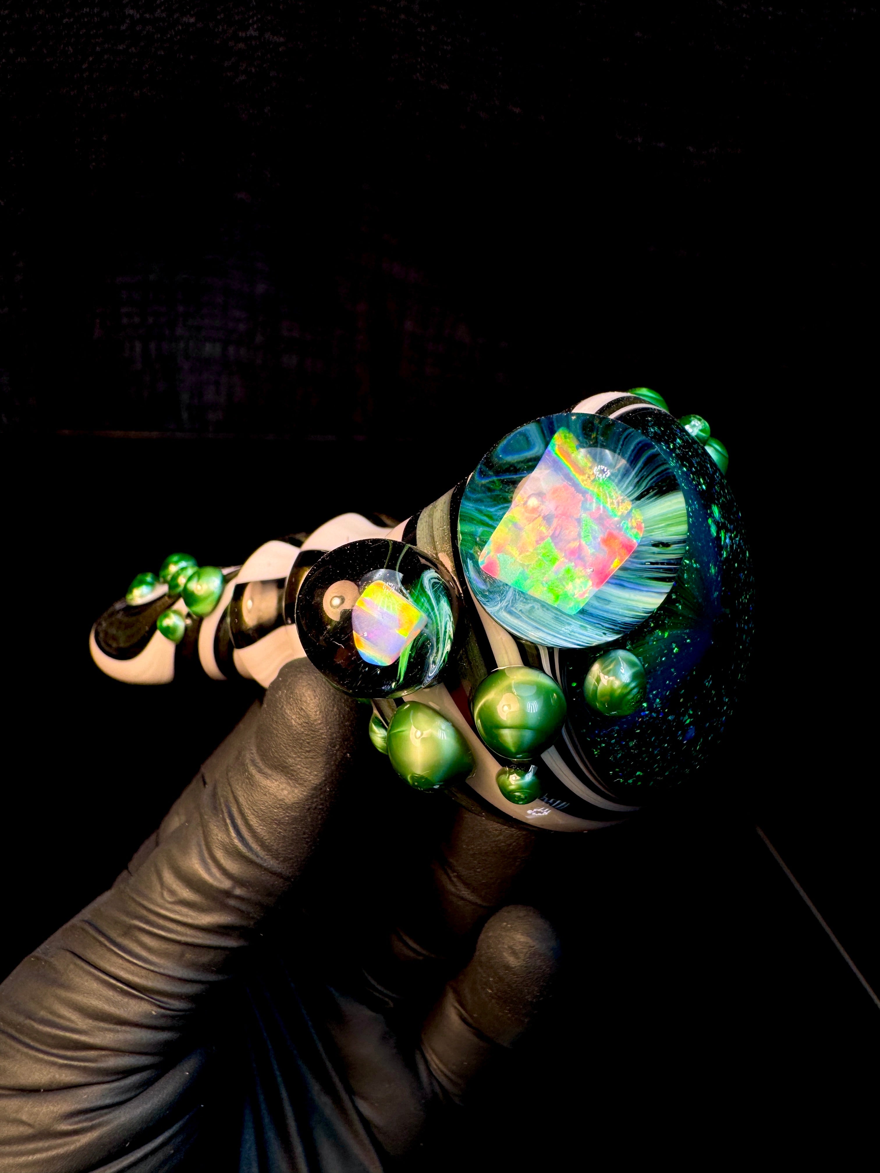 Twisted opal spoon