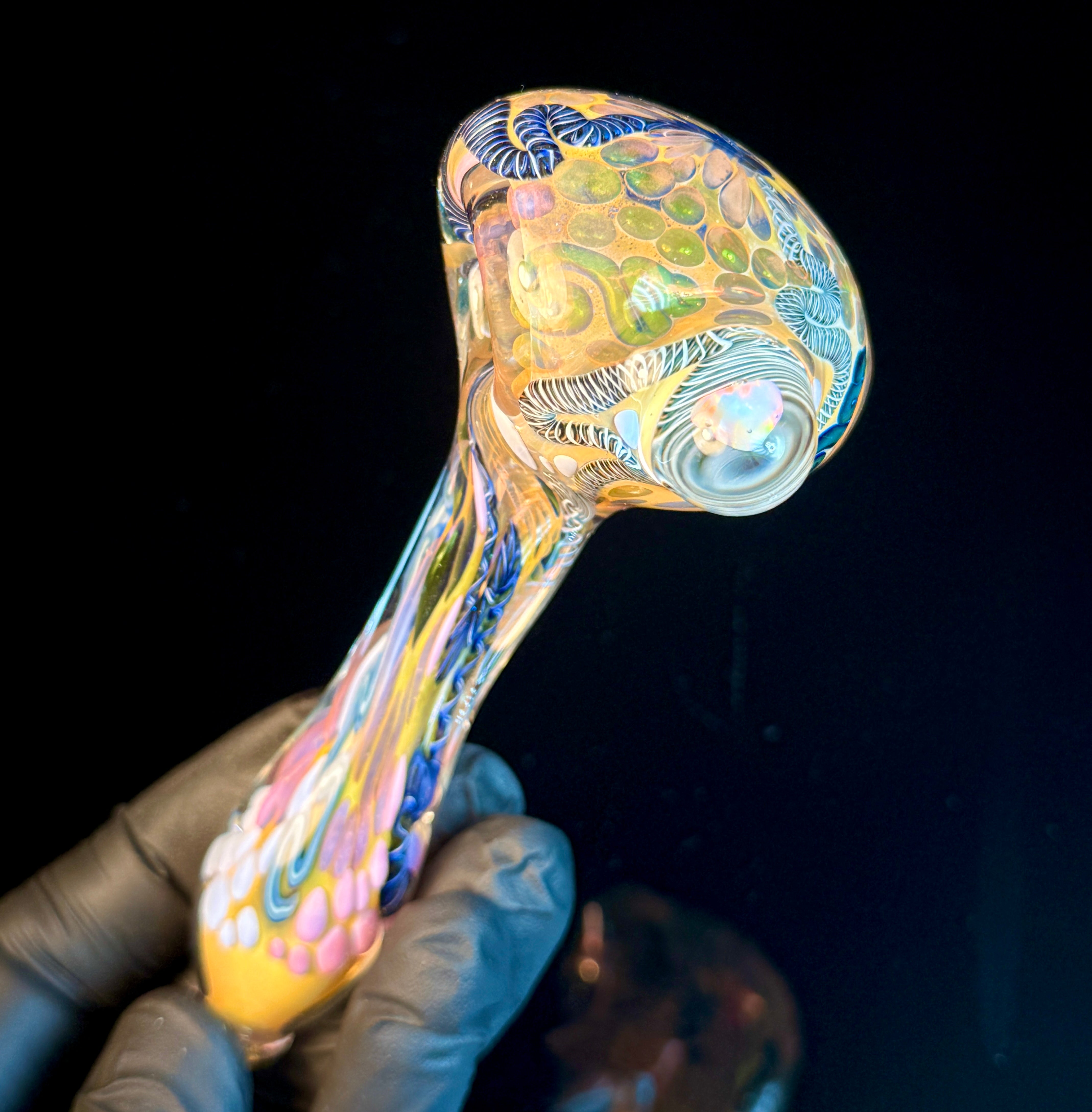 Gold fume cane spoon