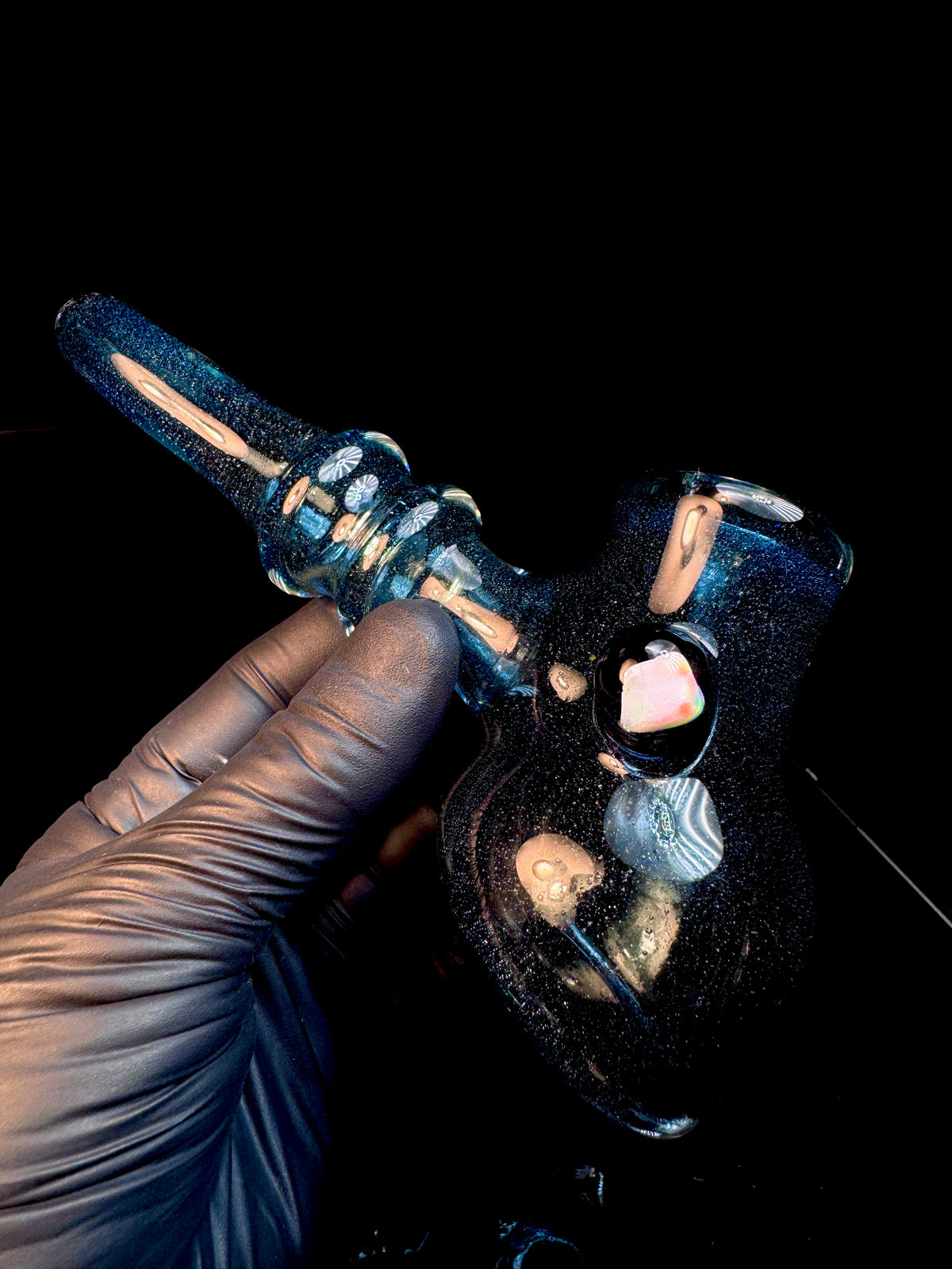 Blue stardust opal hammer