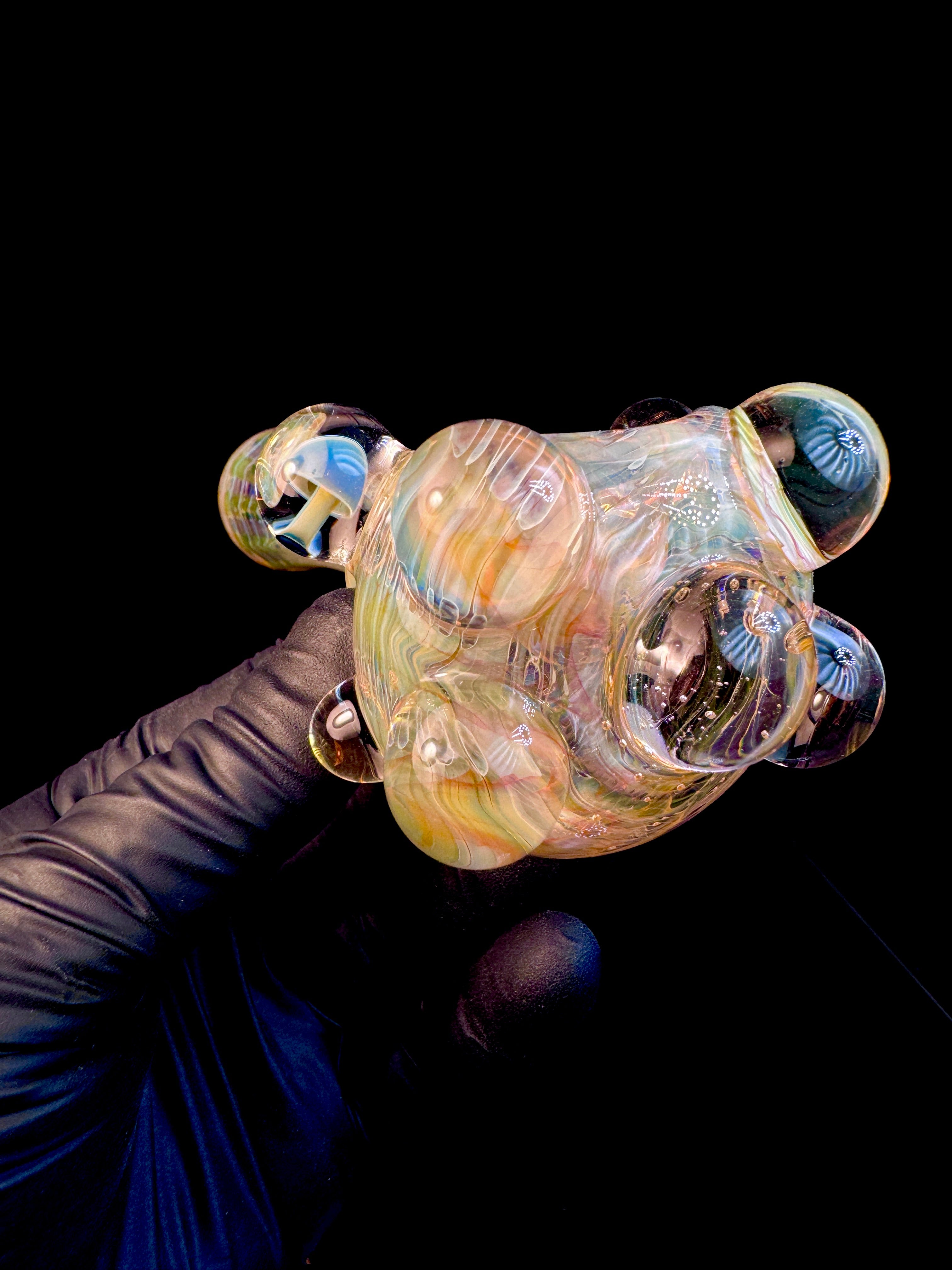 Golden dark web mushroom spoon