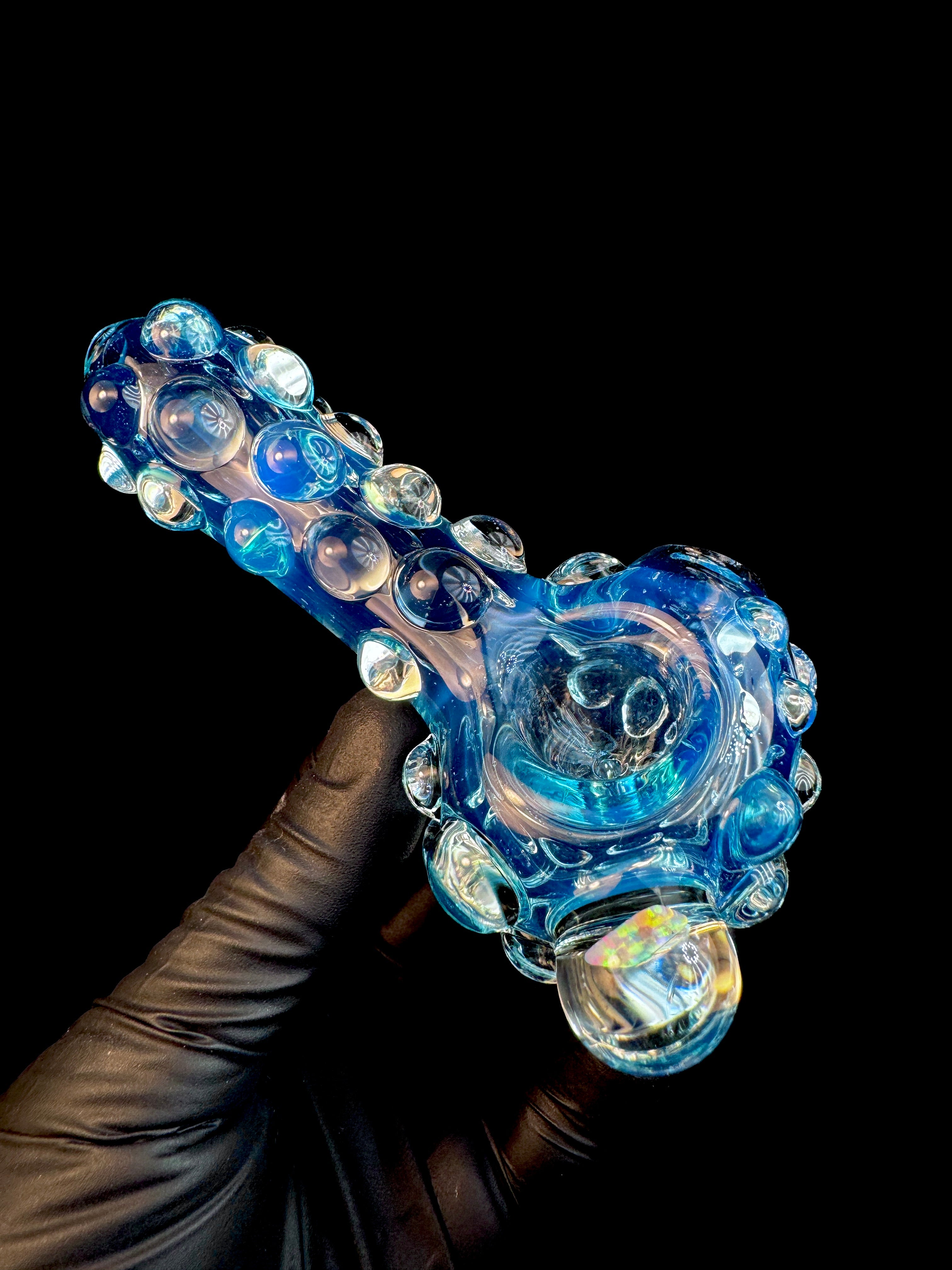 Trans blue opal pipe