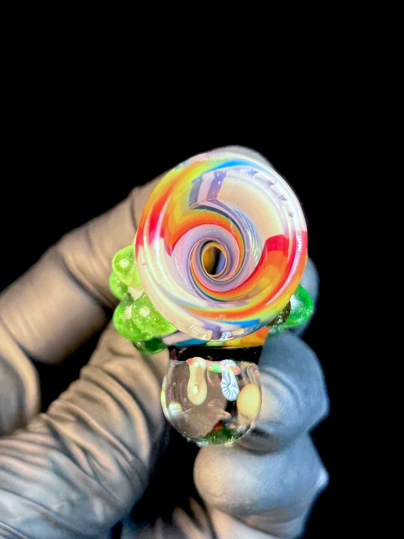 Secret white rainbow opal chillum