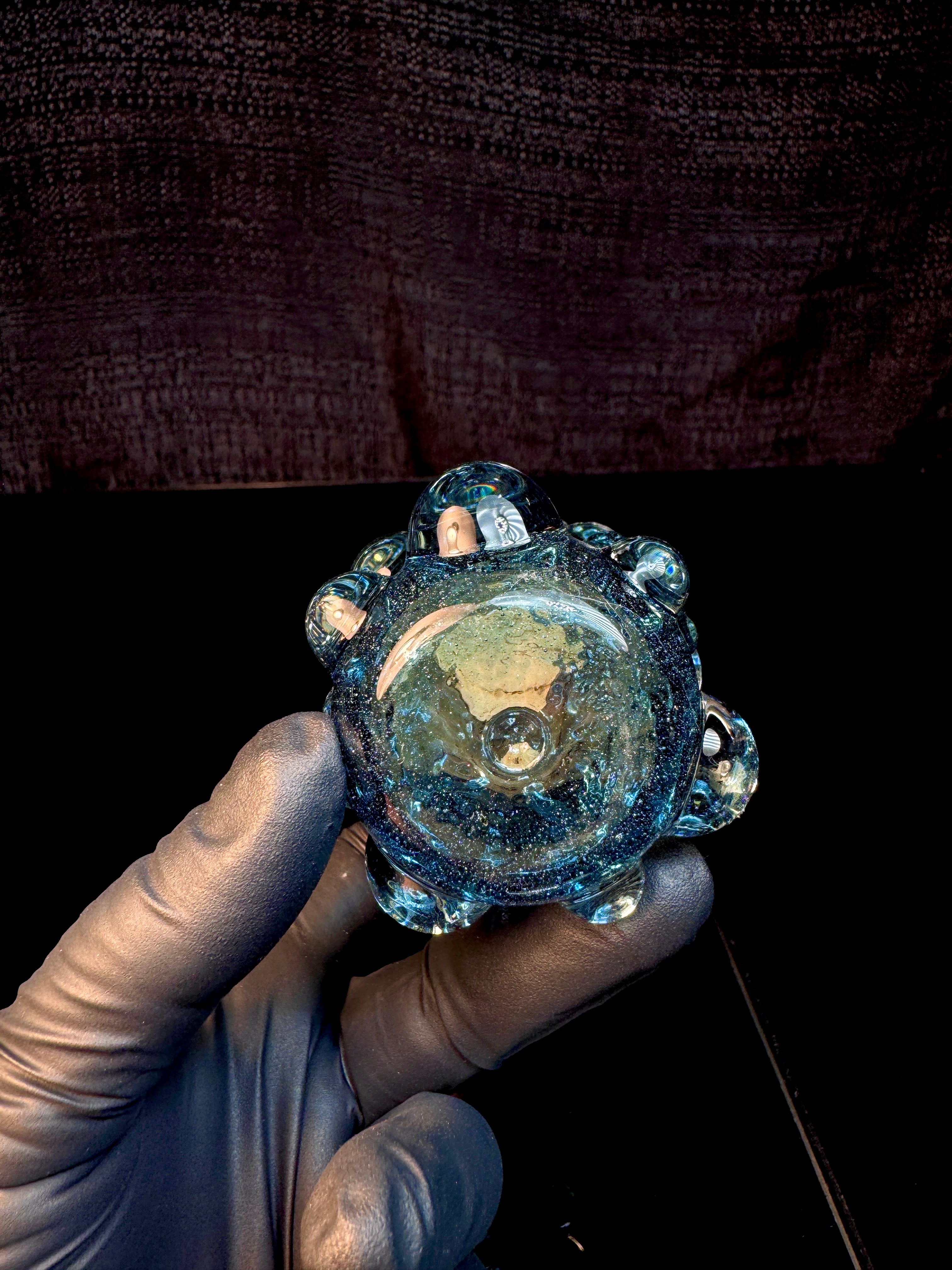 XL Blue stardust flat bottom nug Jar