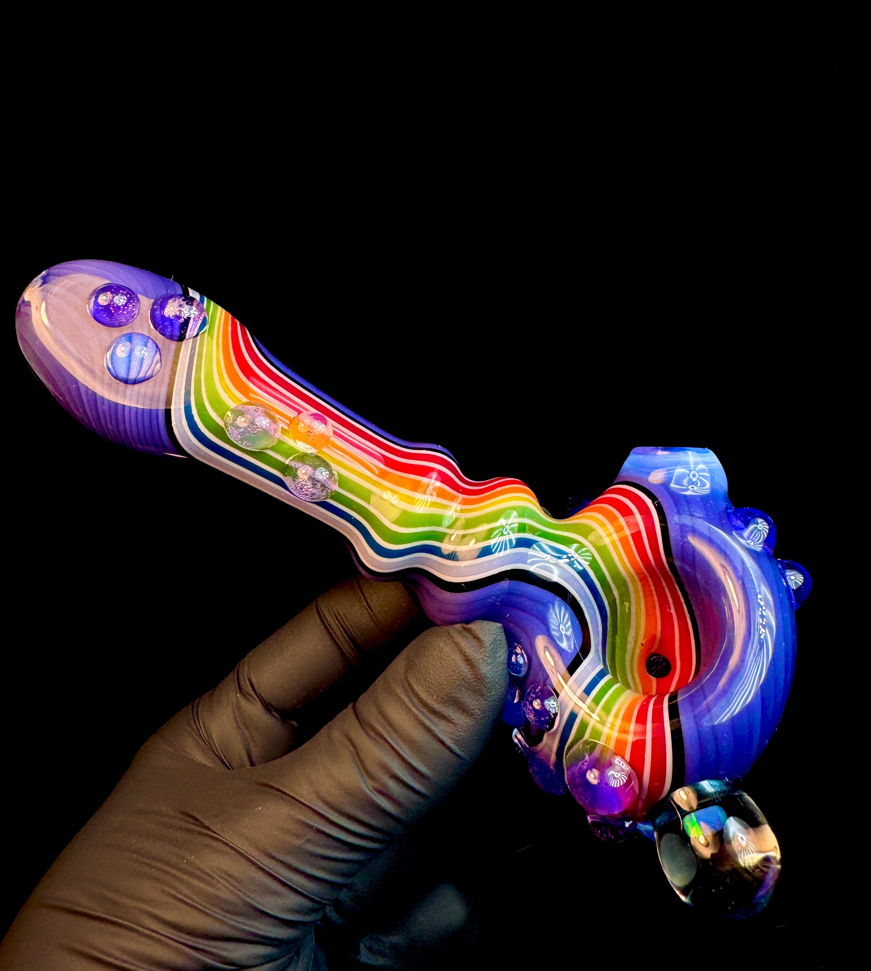 Purple urple rainbow opal pipe