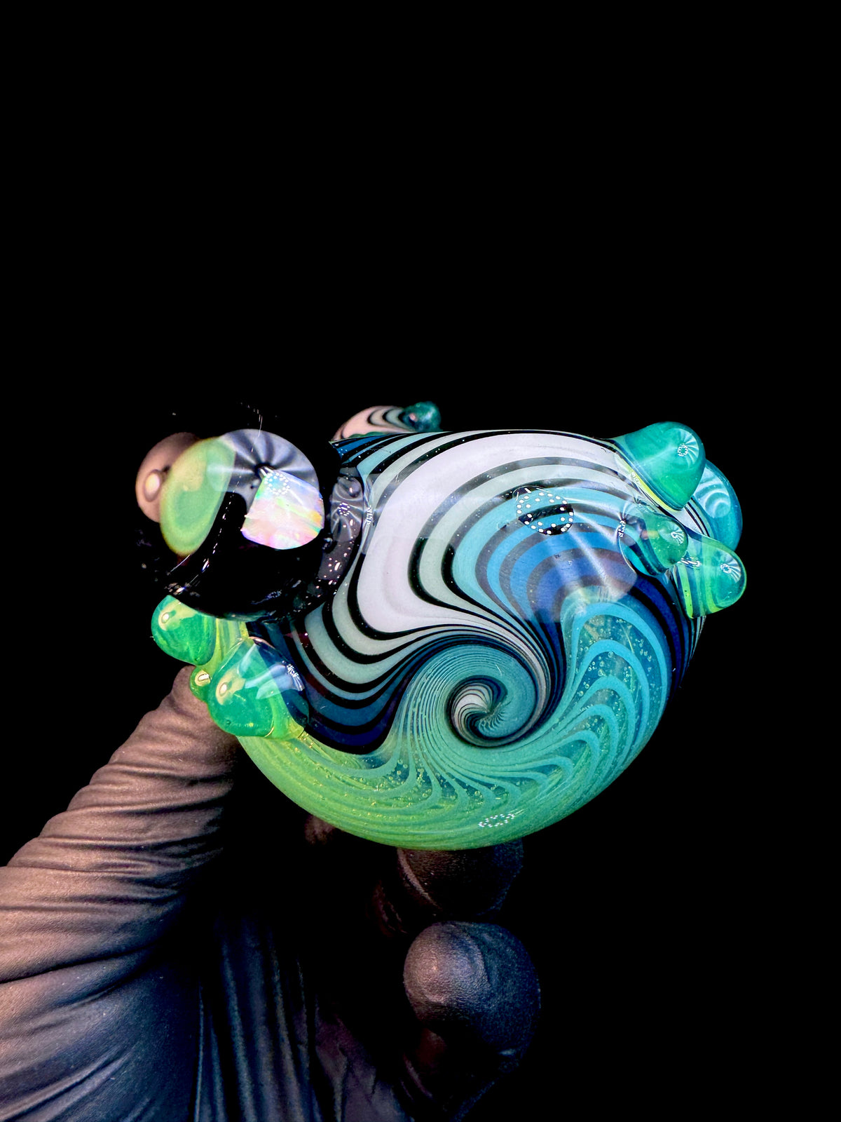 Twisted Glass opal pipe
