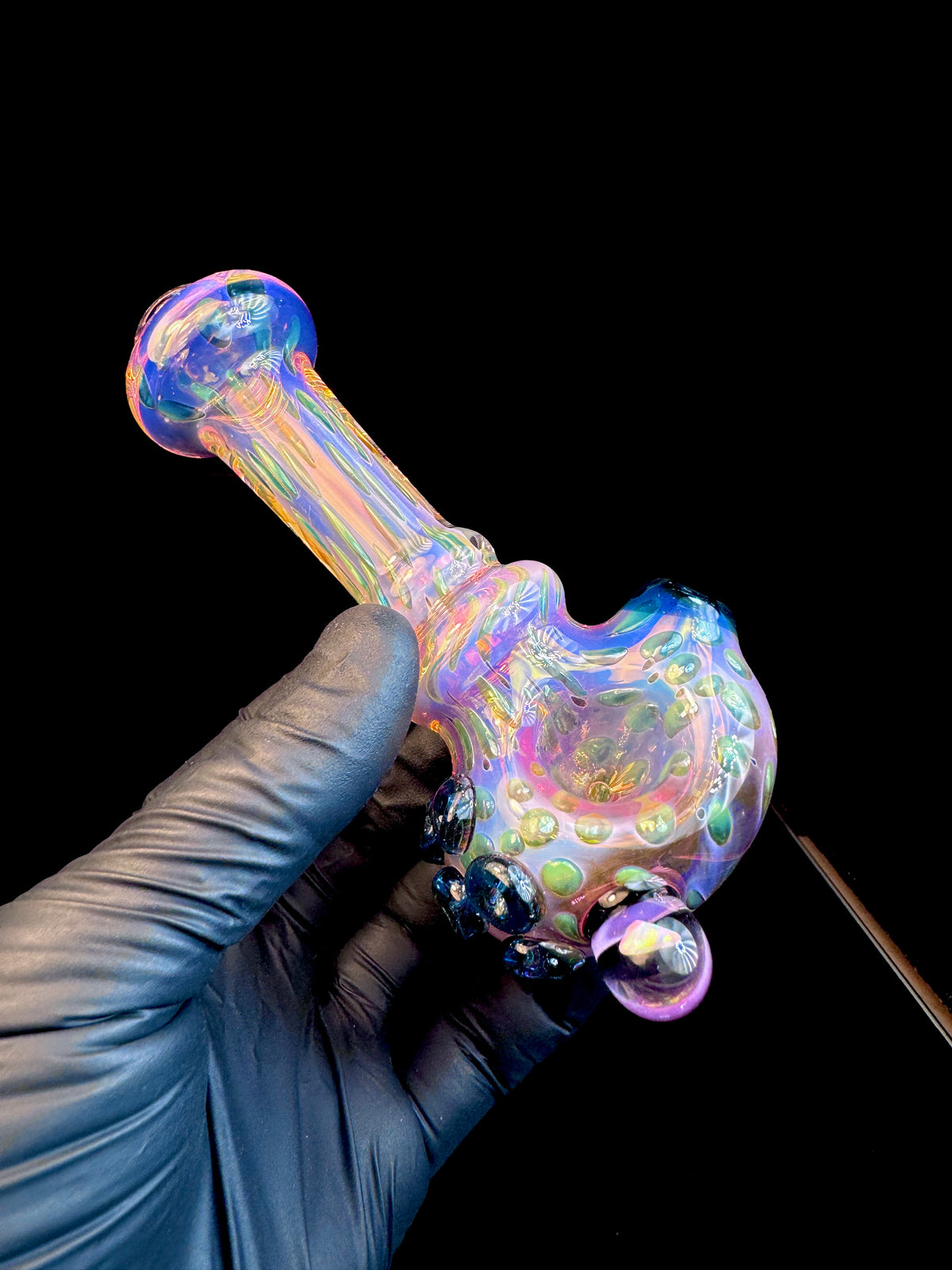 Silver Fume x Blue stardust opal spoon