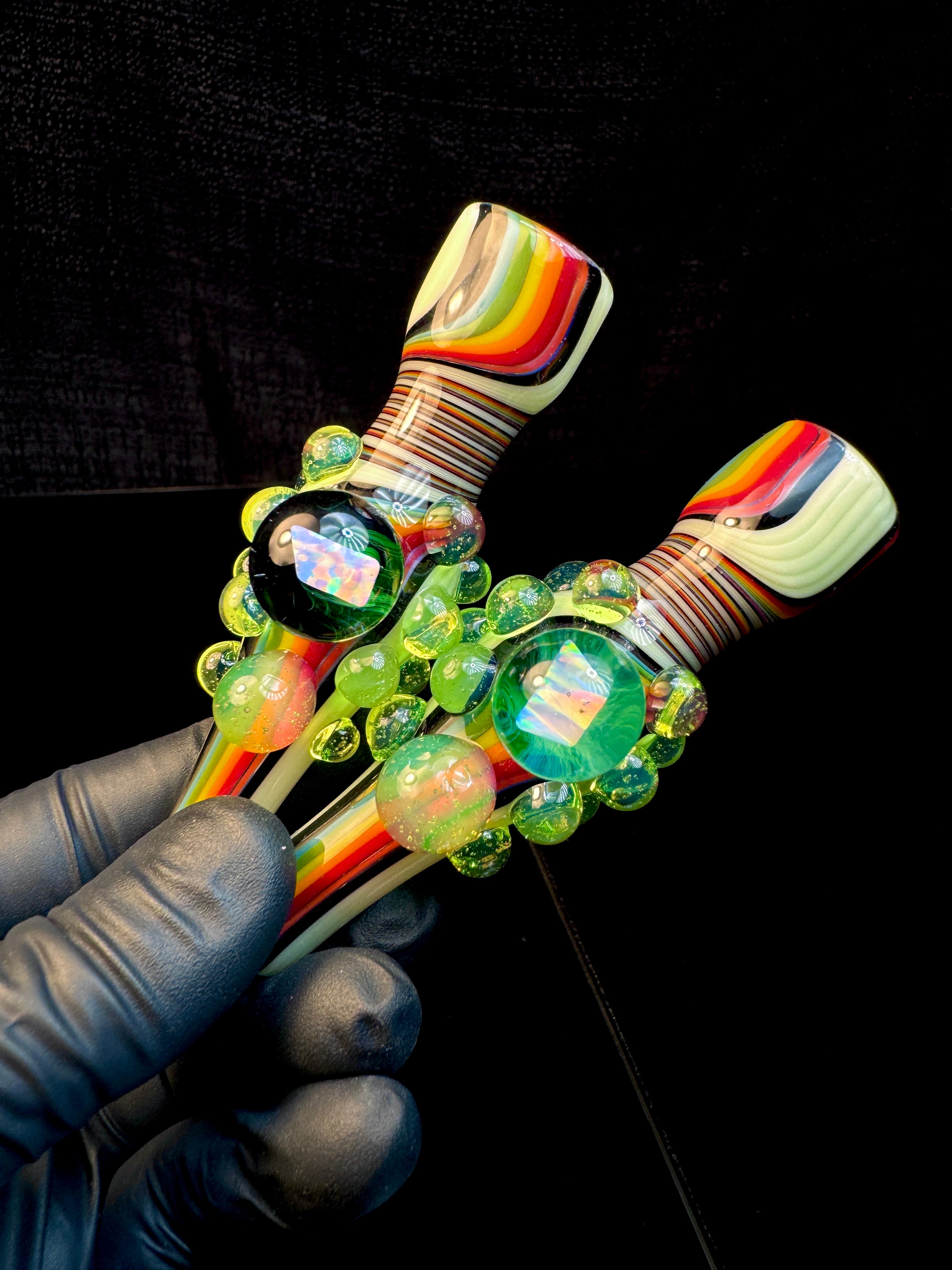 Slyme rainbow x slyme white opal chillum