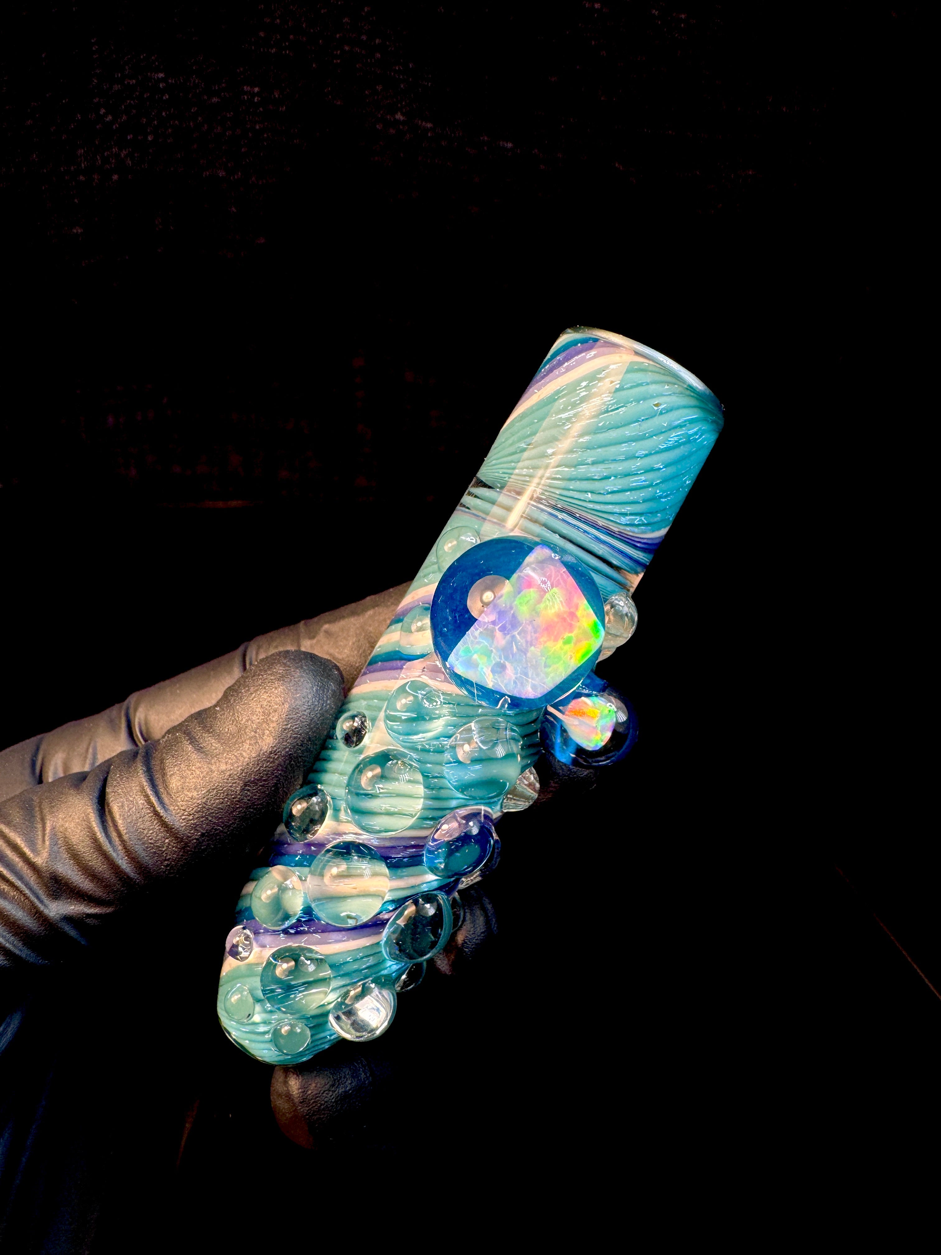Twisted opal chillum