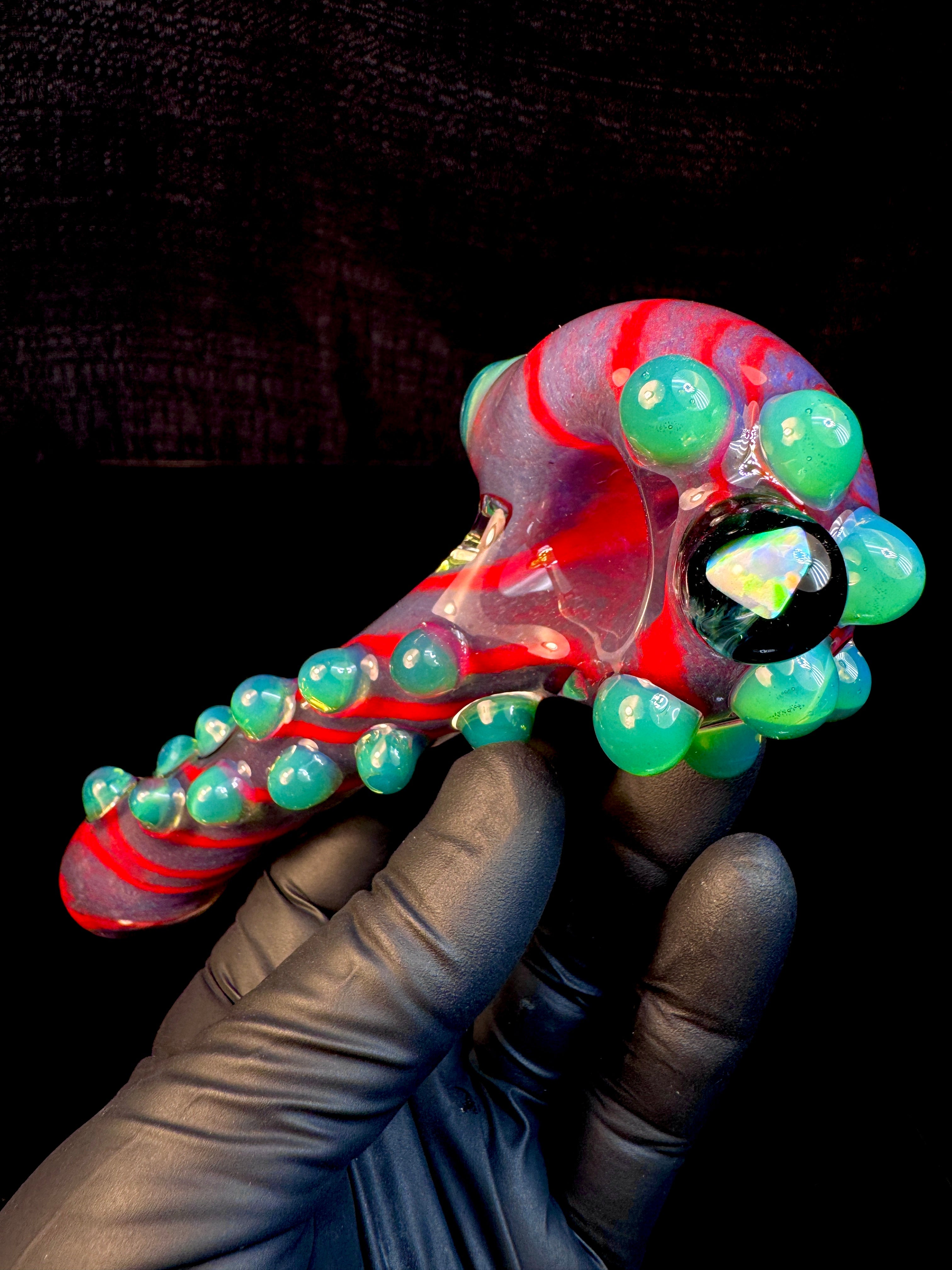 Purple urple x cherry x pink slyme striped opal pipe