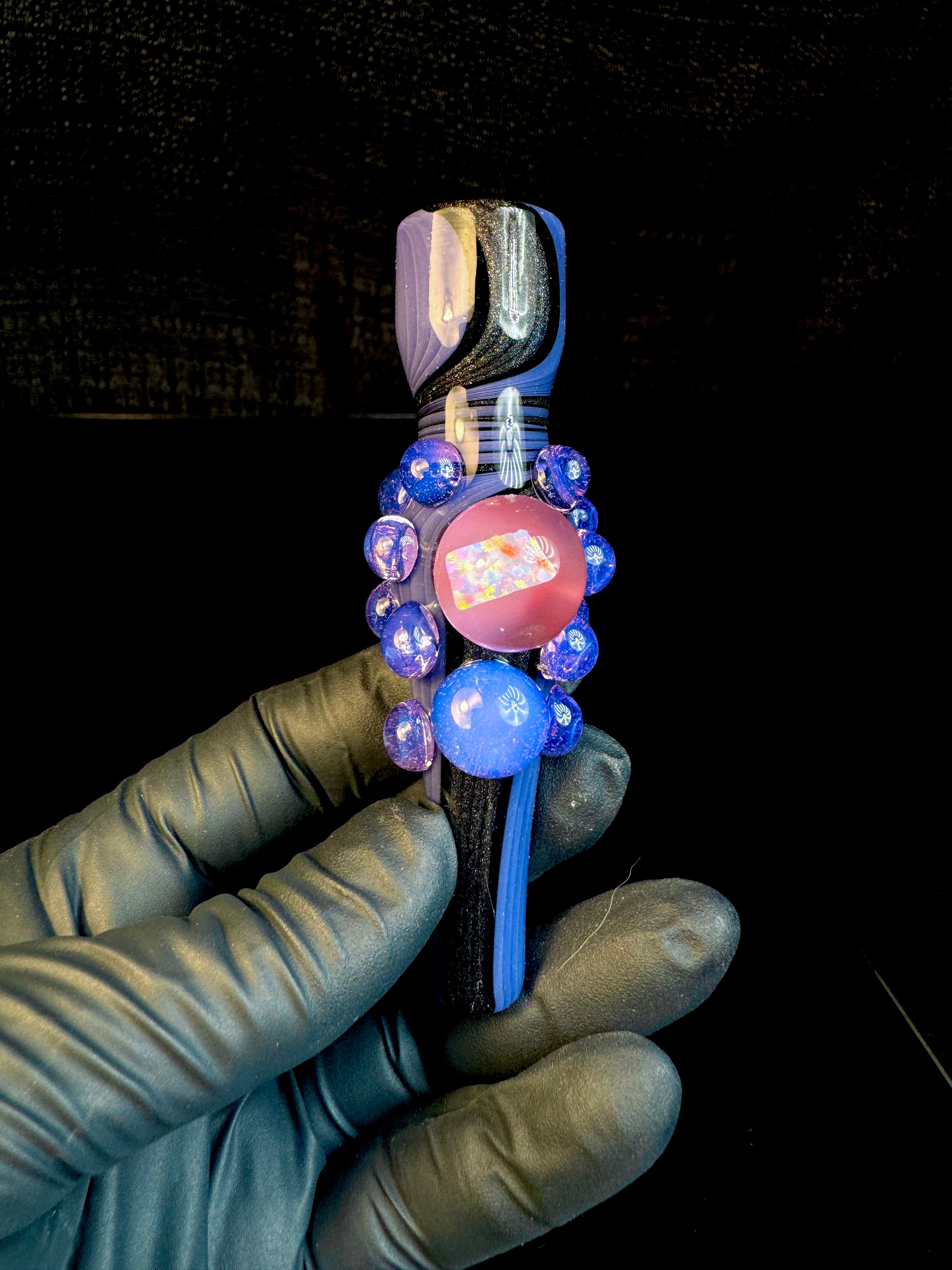 Purple steel opal chillum