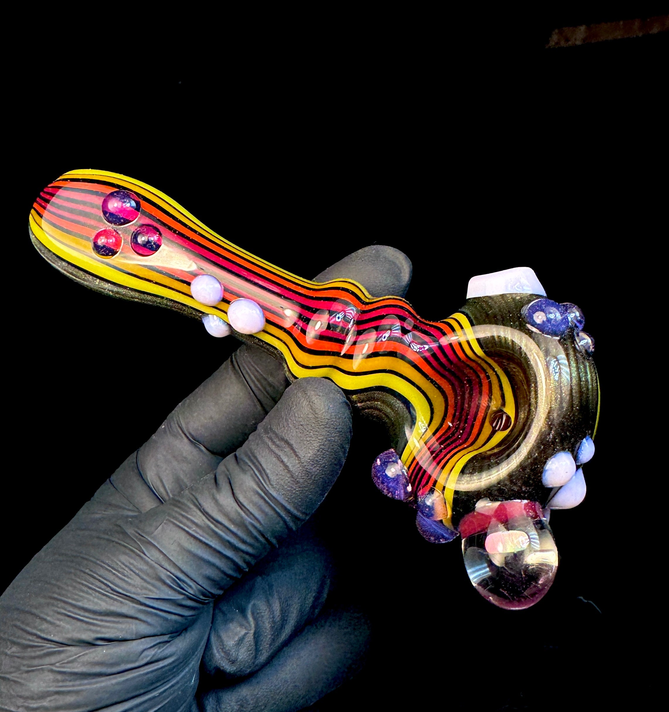 Twisted fire fade opal spoon