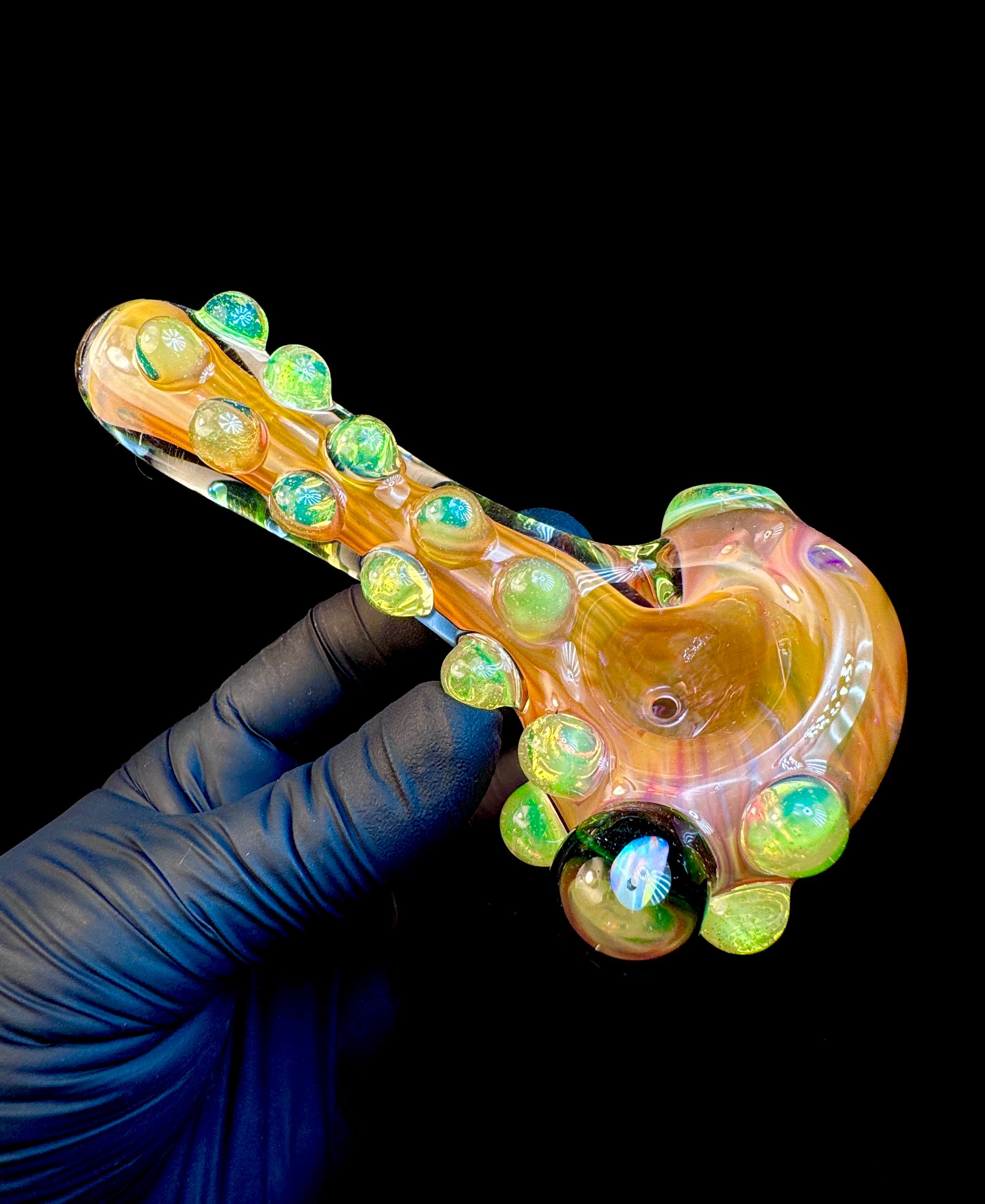 Gold fume x slyme opal pipe