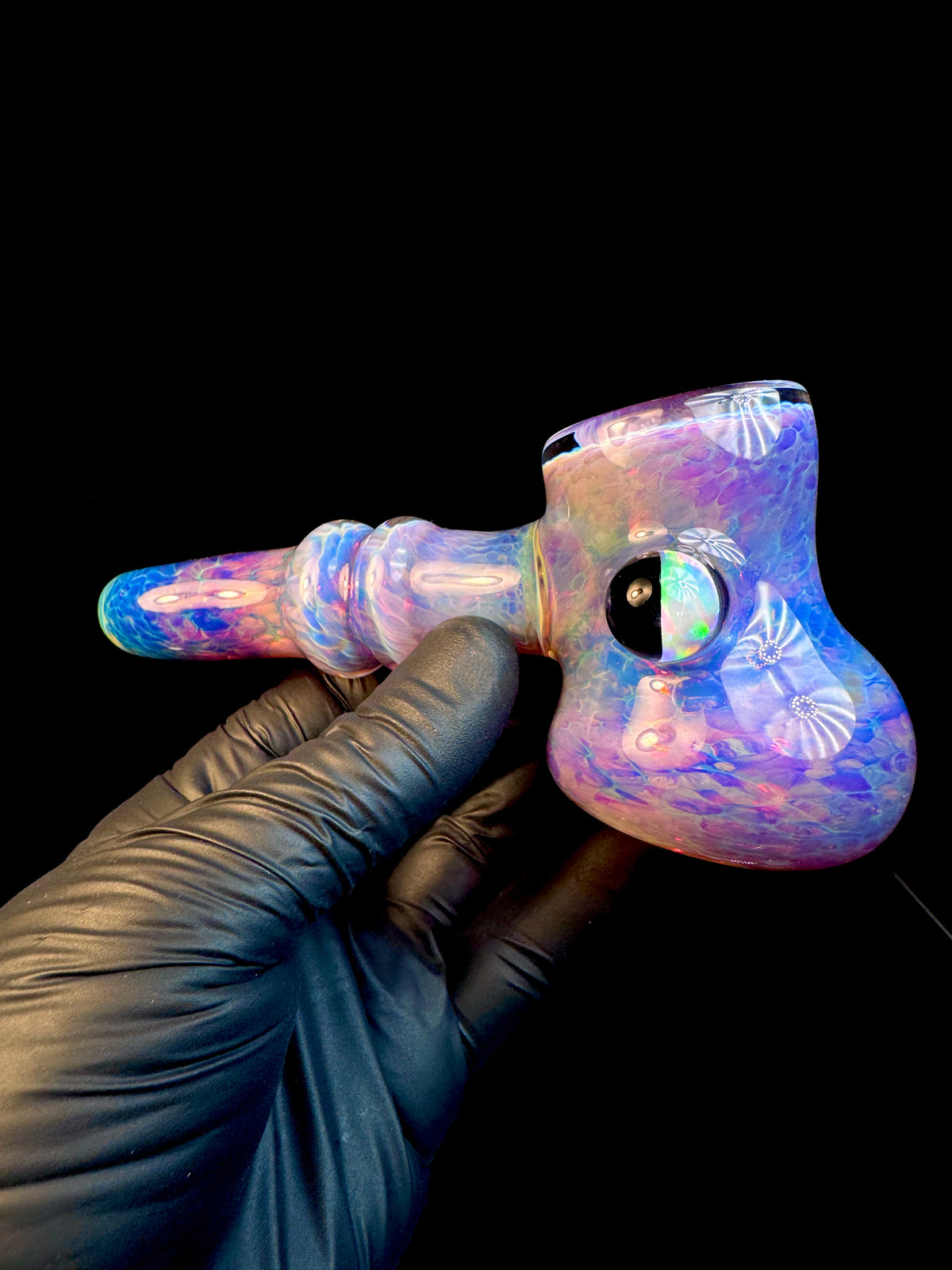 Amber purple opal hammer