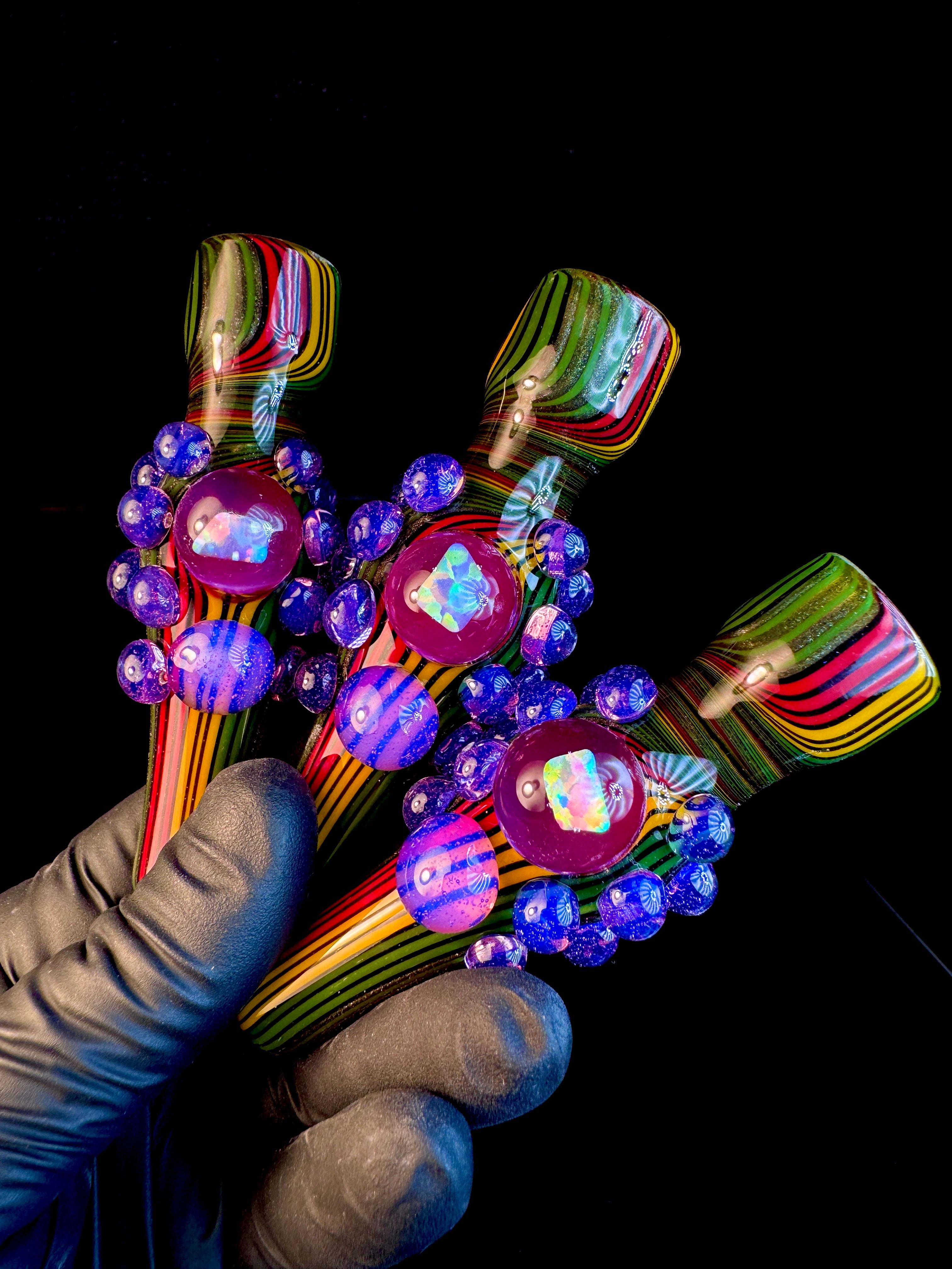 Razzi rasta x Pink slyme opal chillum