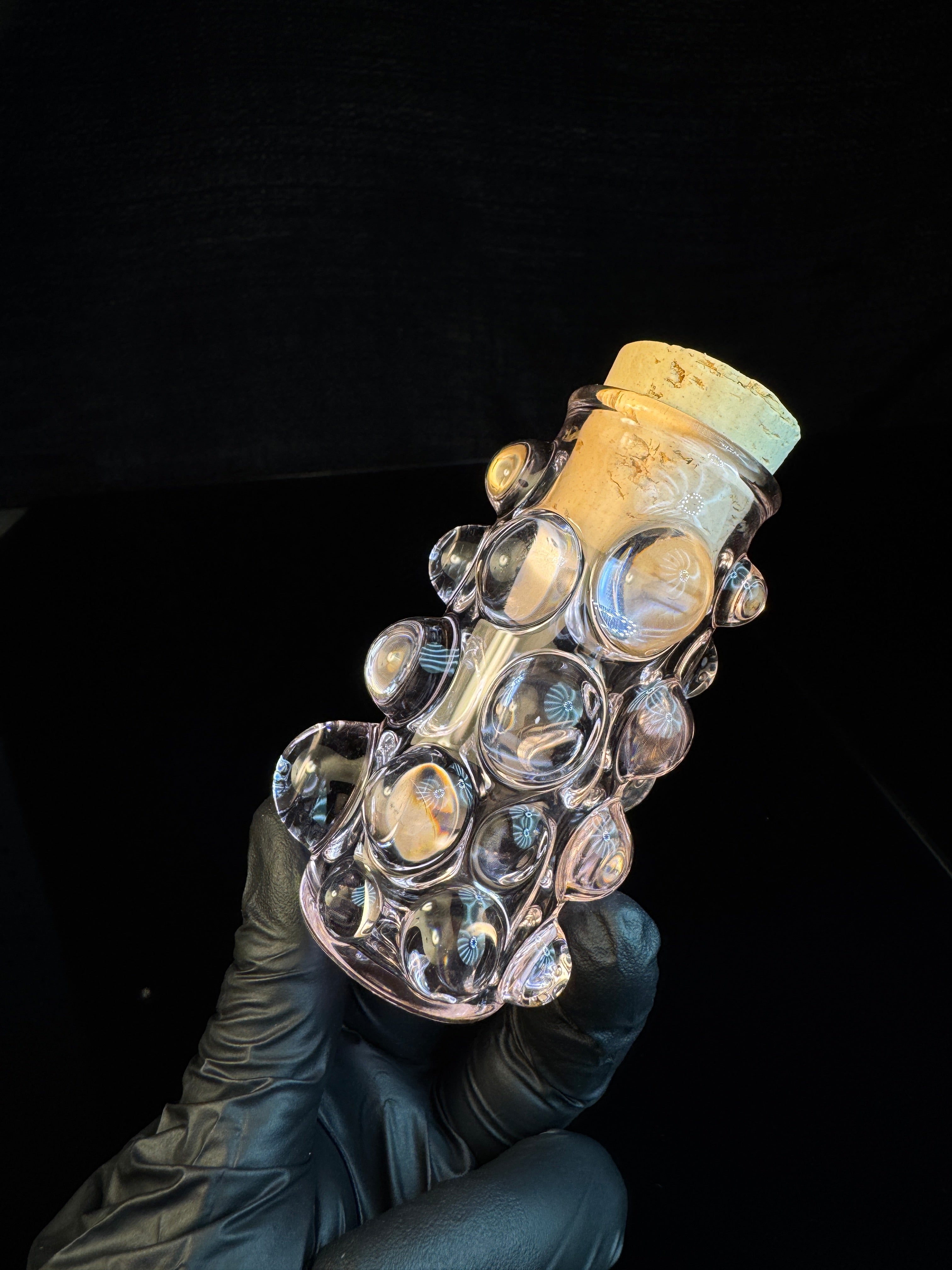 Pink flat bottom Nug Jar