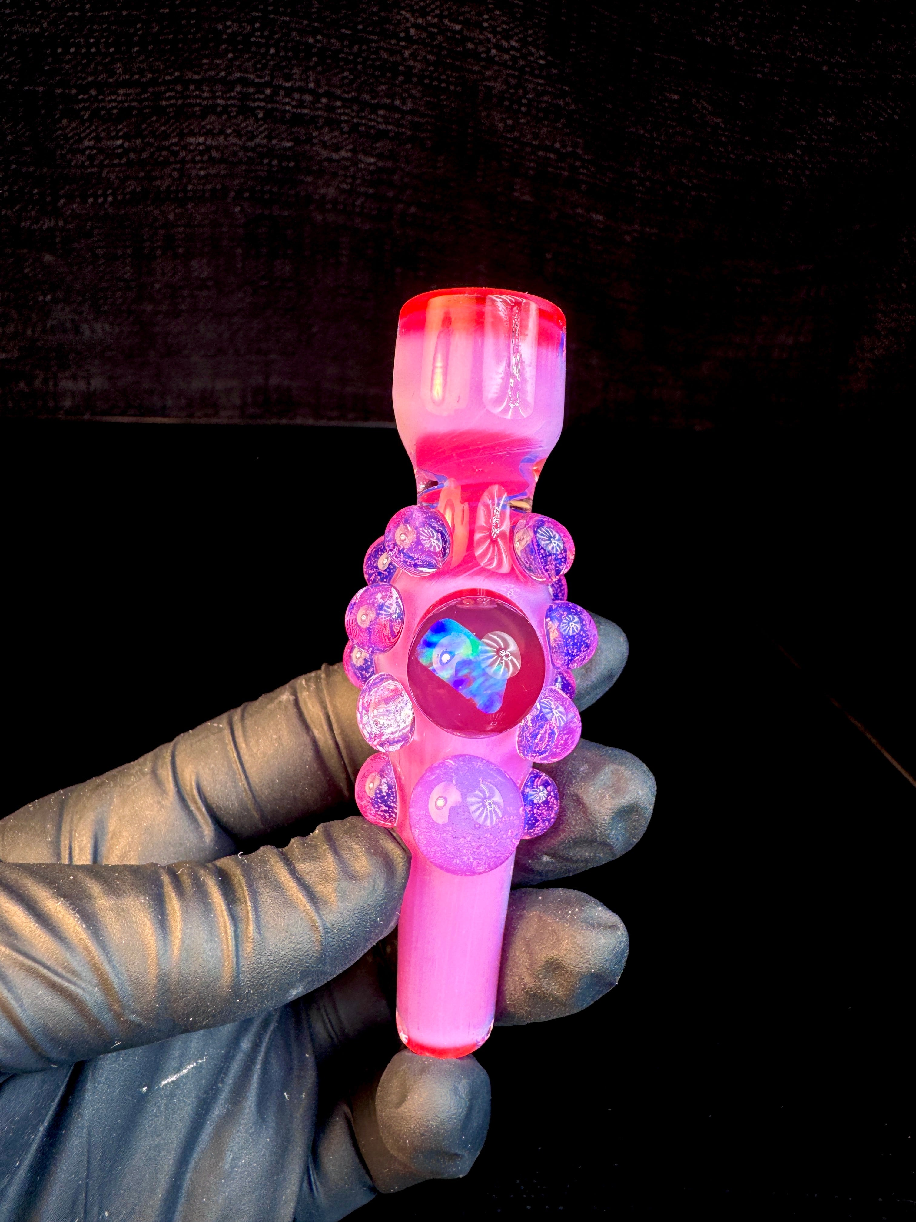 Cosmic bubblegum x pink slyme blue opal chillum