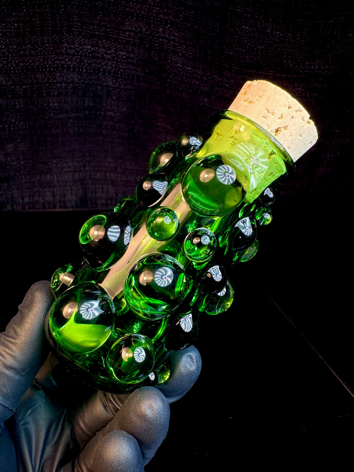 Forest green flat bottom Nug Jar