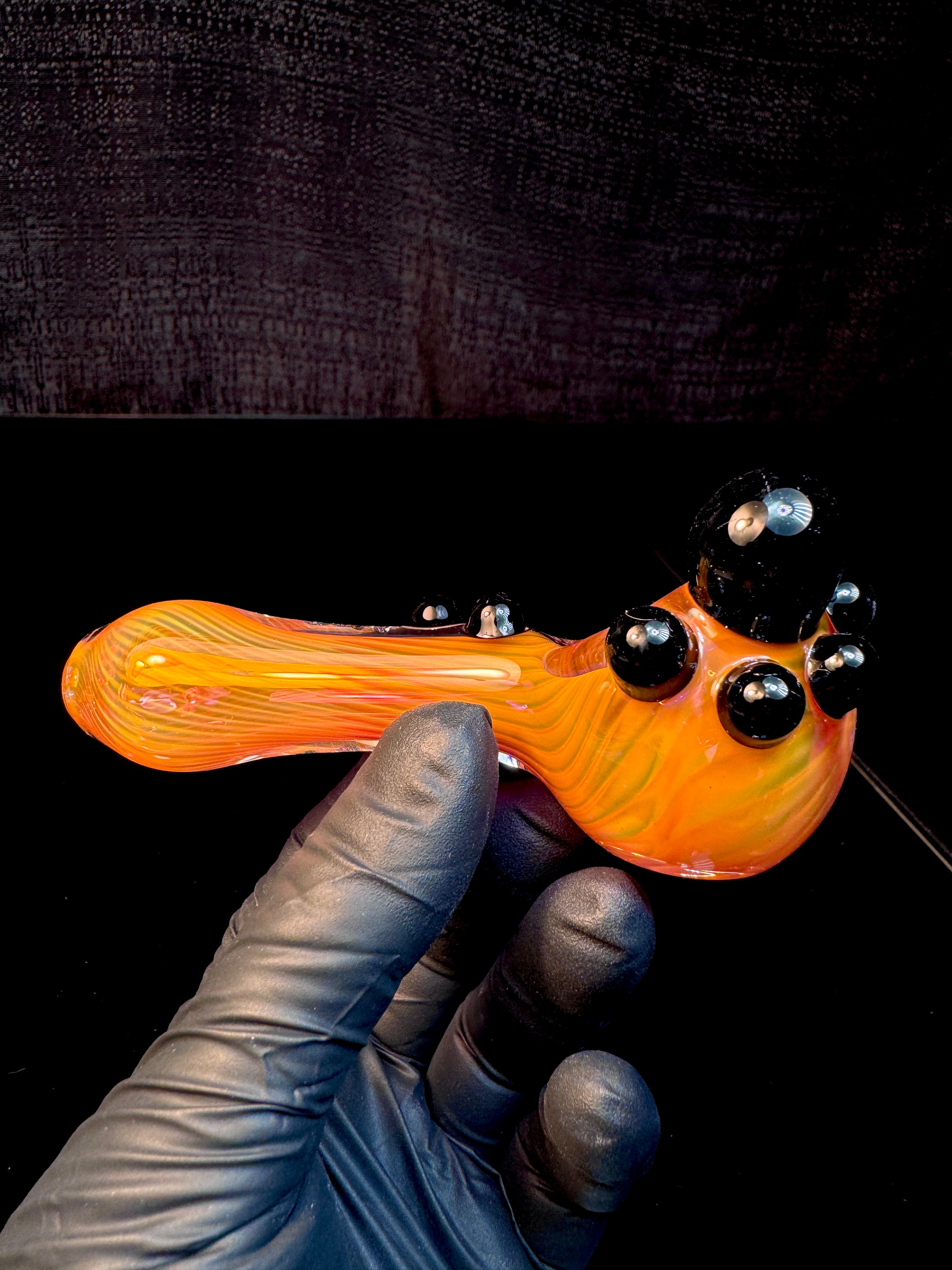 Gold fume x jet black dot spoon