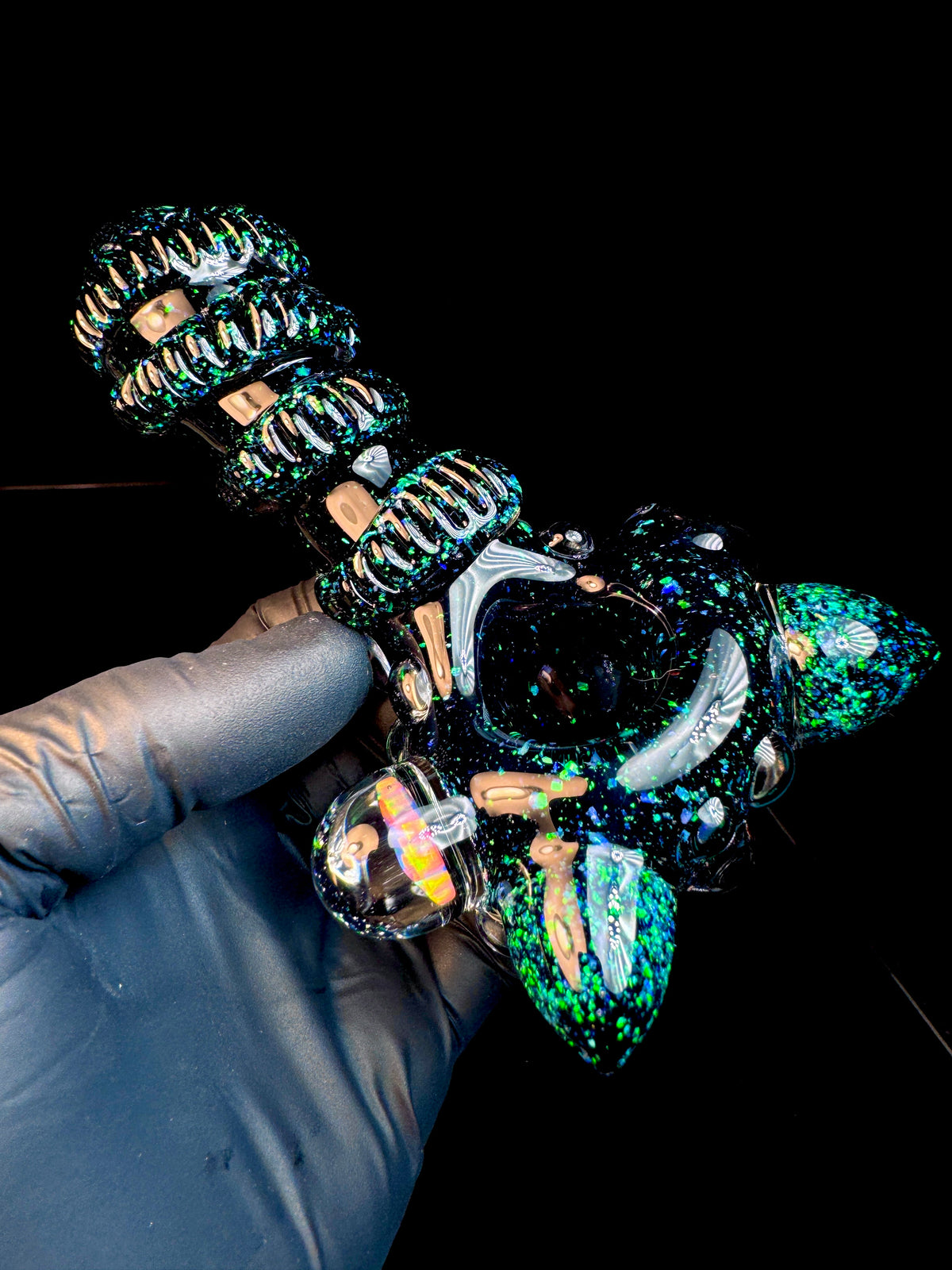 Cat ears dichroic cropal opal pipe