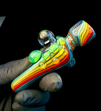 Load image into Gallery viewer, Aqua rainbow opal chillum
