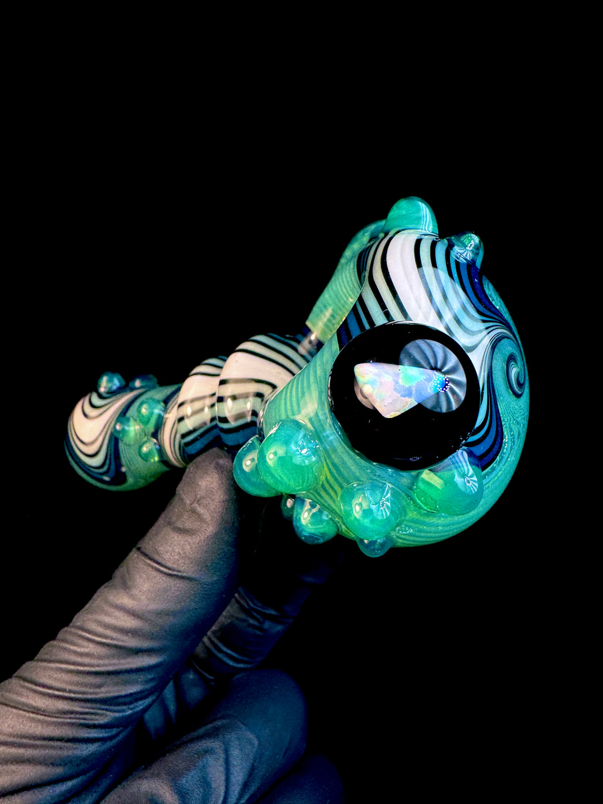 Twisted Glass opal pipe