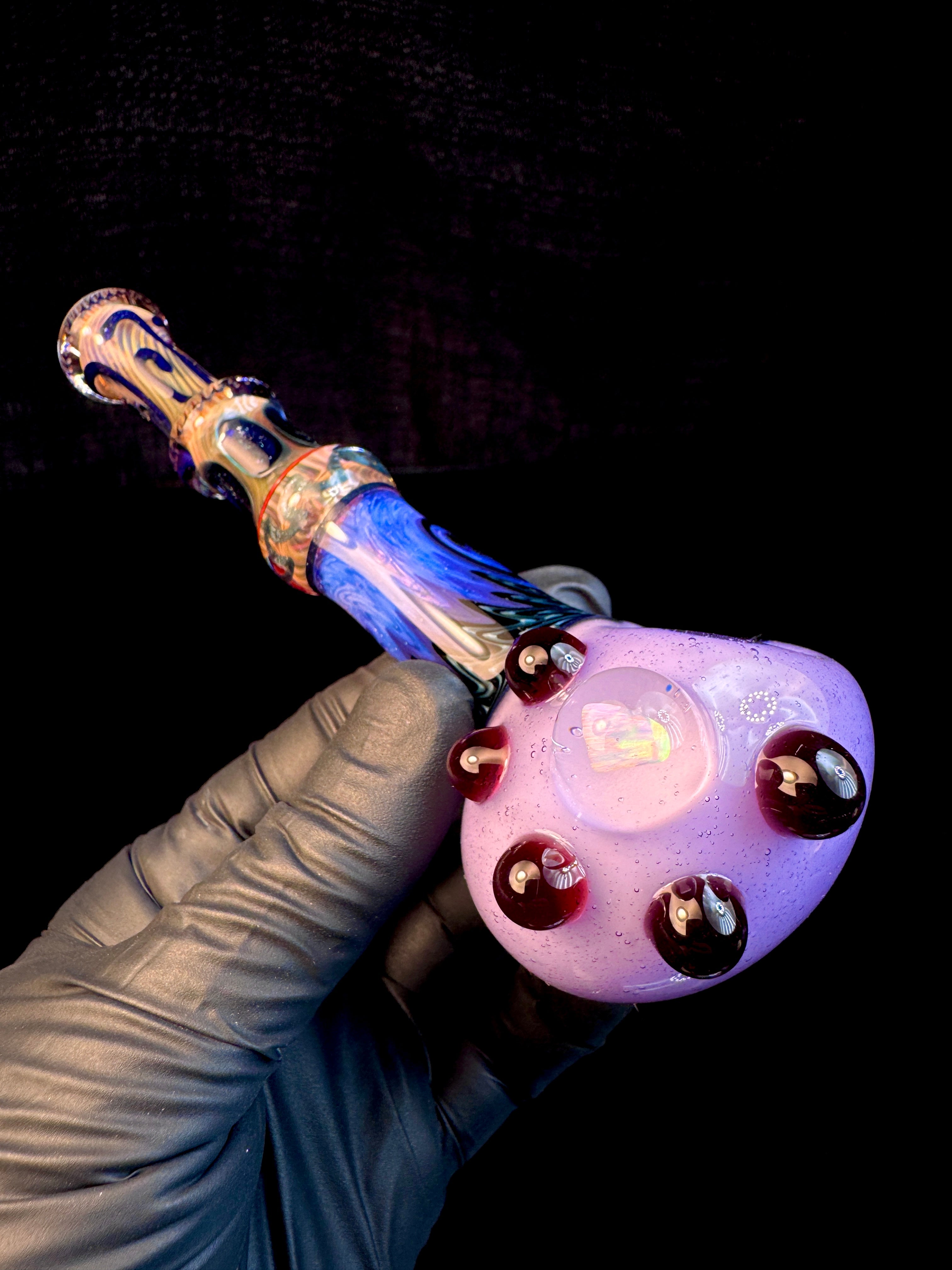 Fumed wigwag opal opal spoon