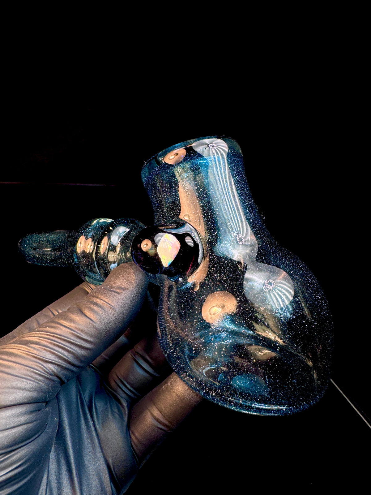 Blue stardust opal hammer