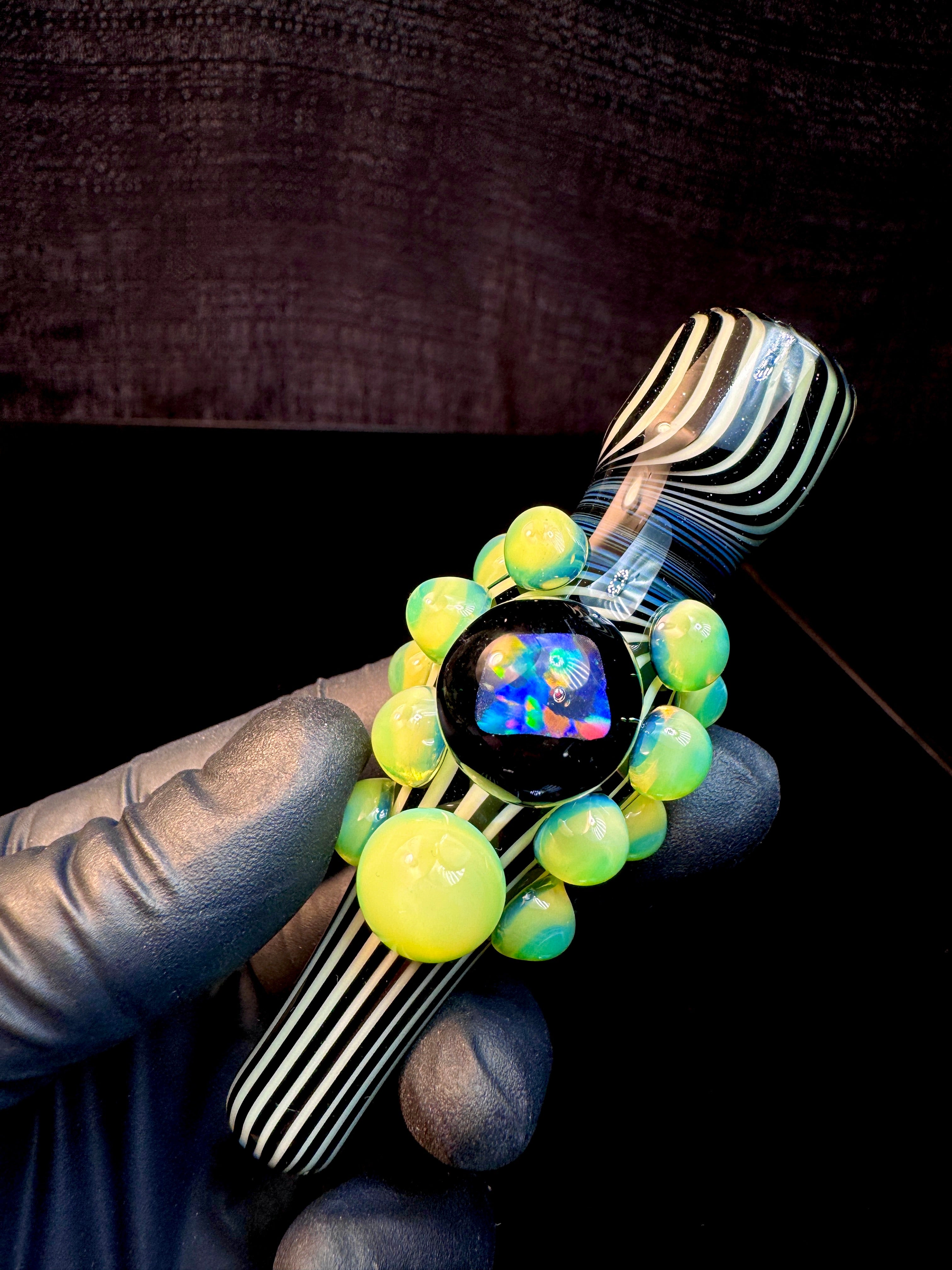 Milky slyme x ink pinstripes x slyme Opal Chillum