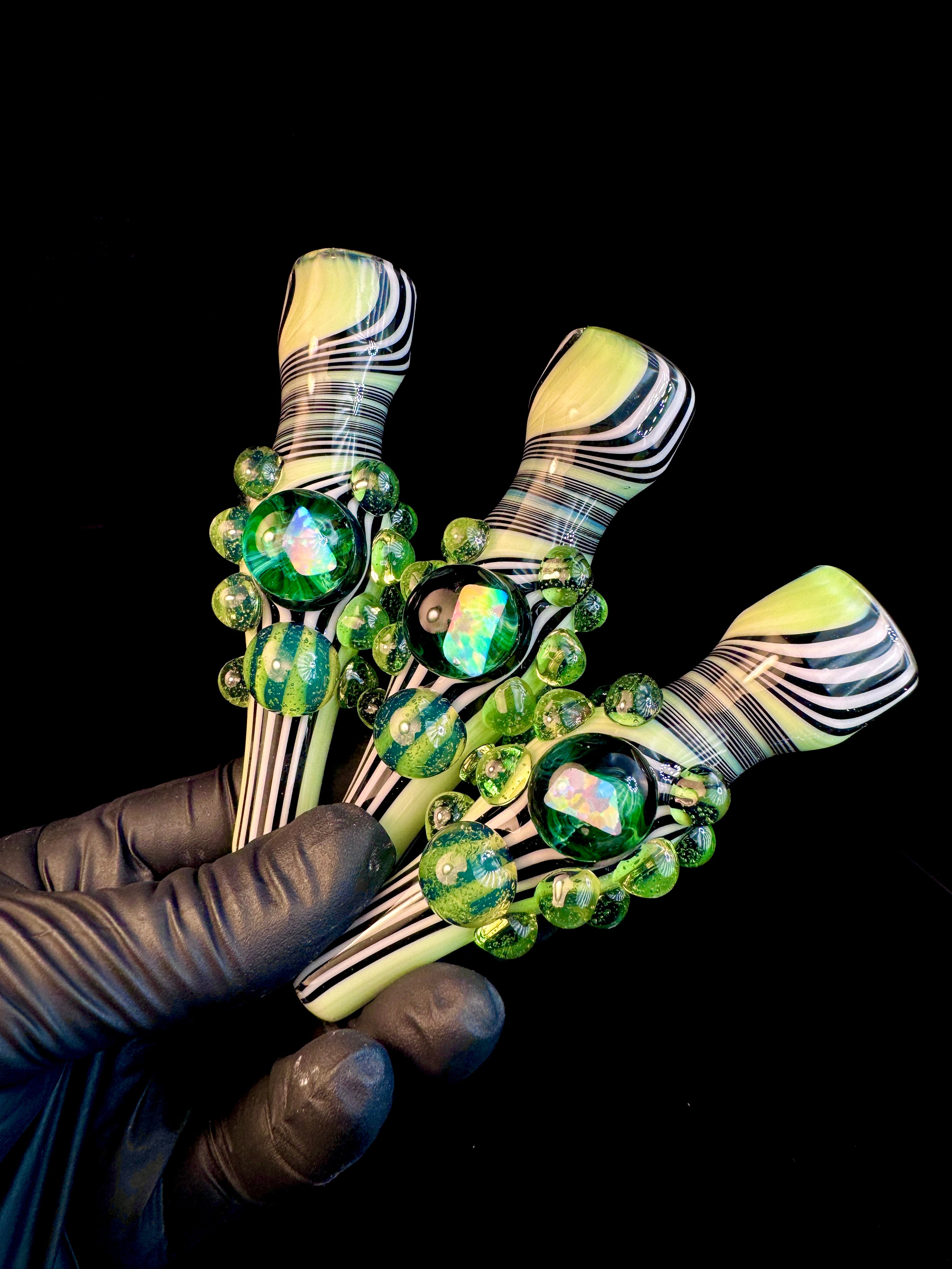 Dense slyme pinstripes x  Slyme opal chillum