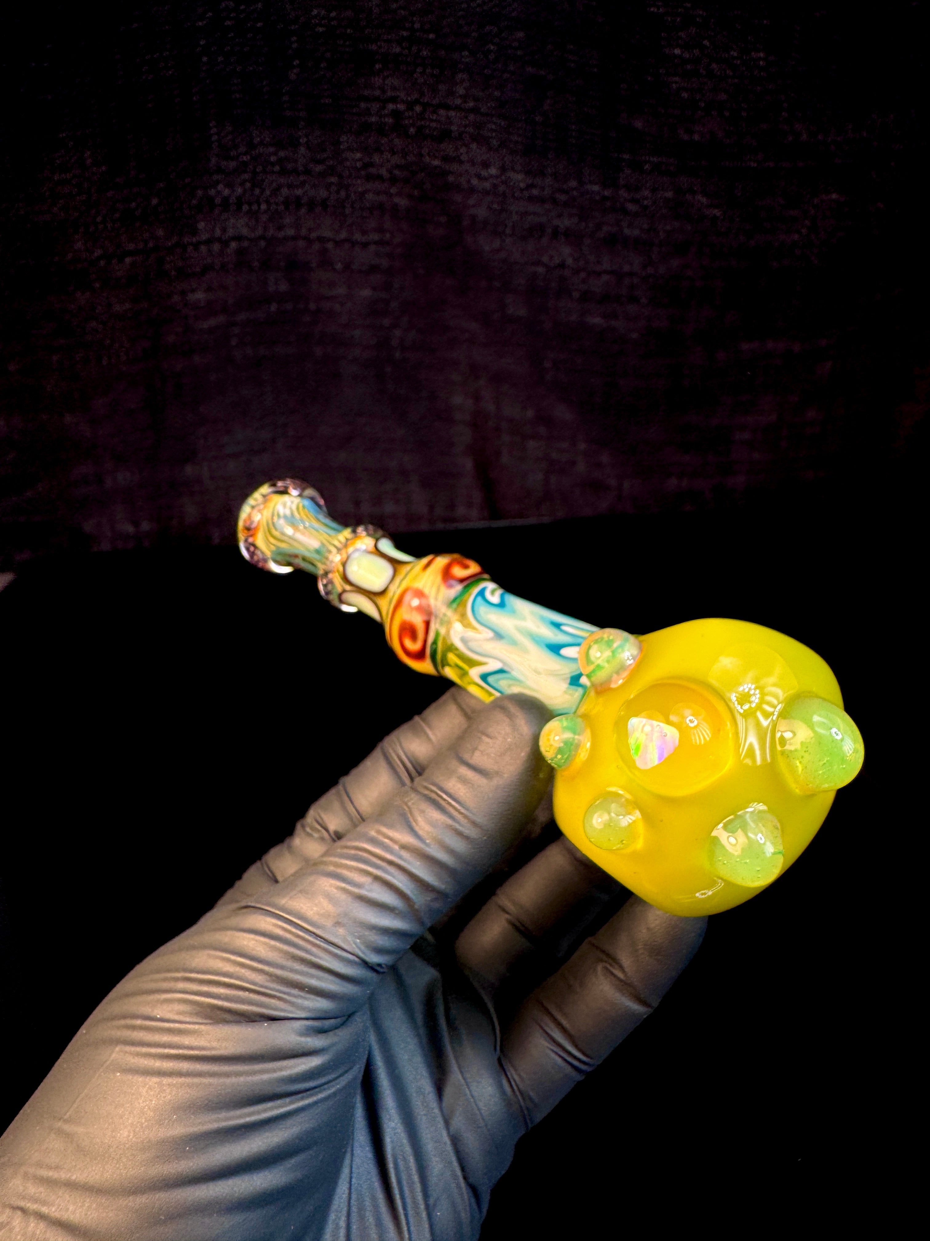 Fumed wigwag opal opal spoon
