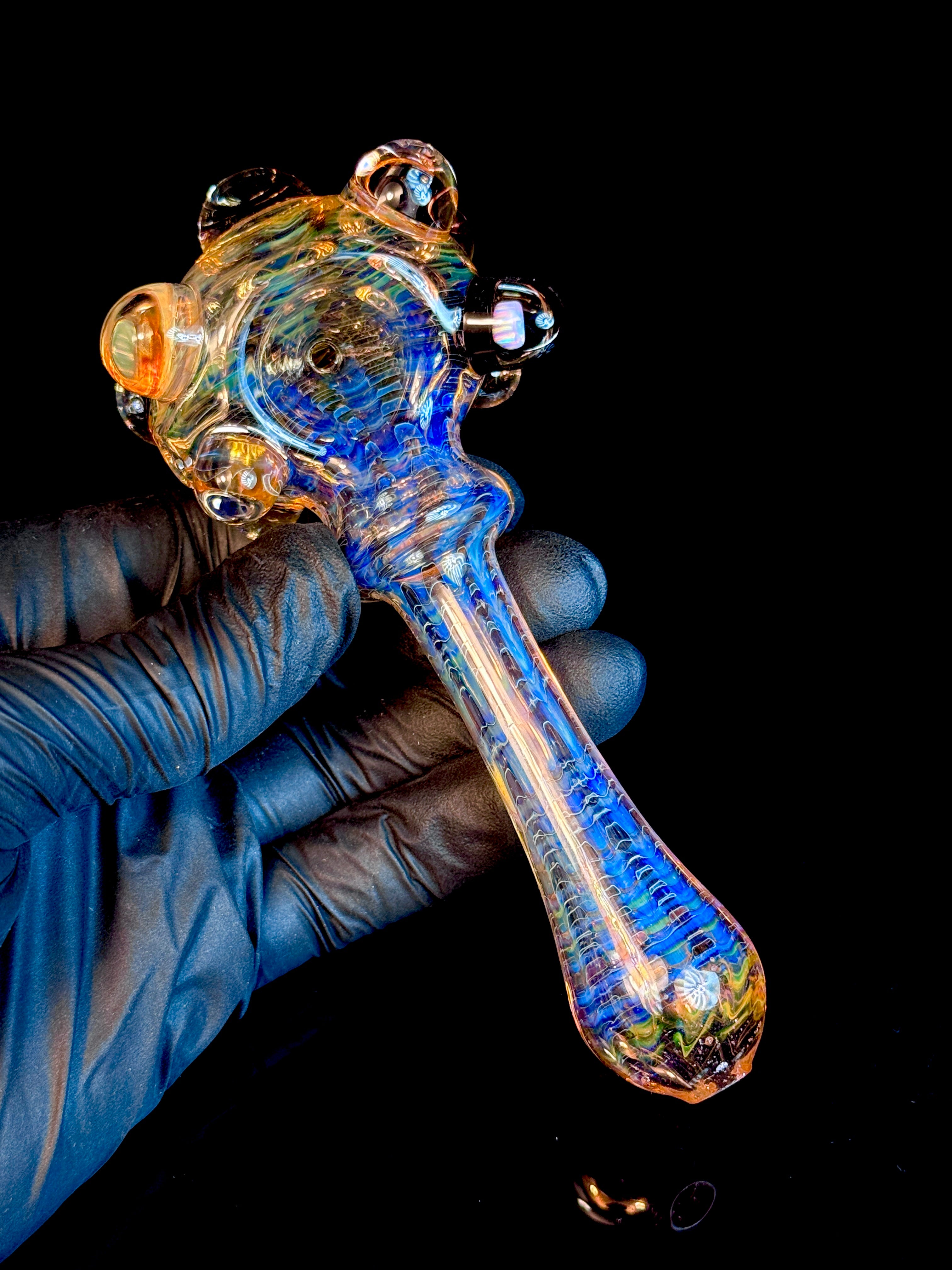 Dark web opal pipe
