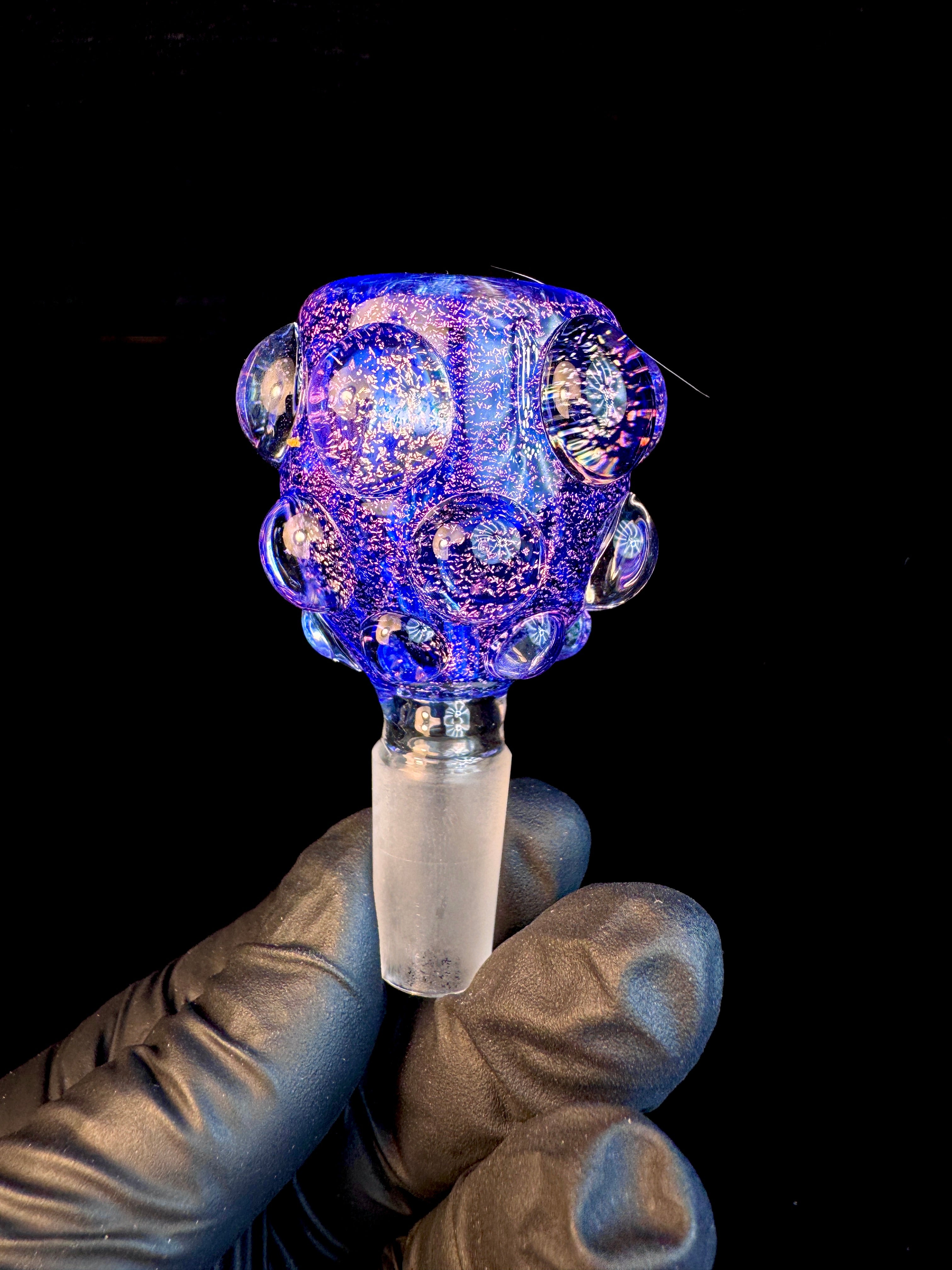 14mm Dichroic pink dot Slide