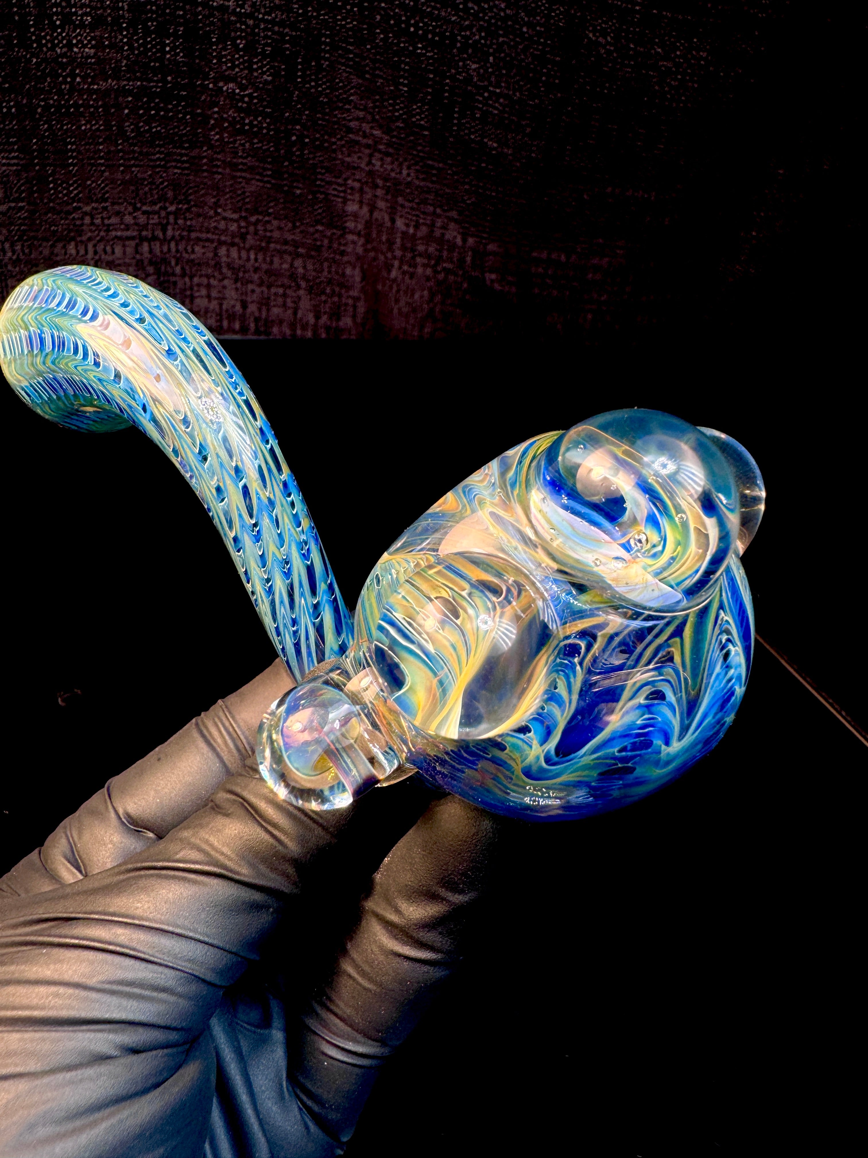 Blue dark web mushroom bendy