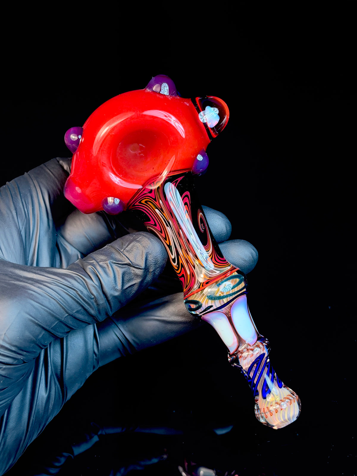 Pomegranate over Star white wigwag spoon