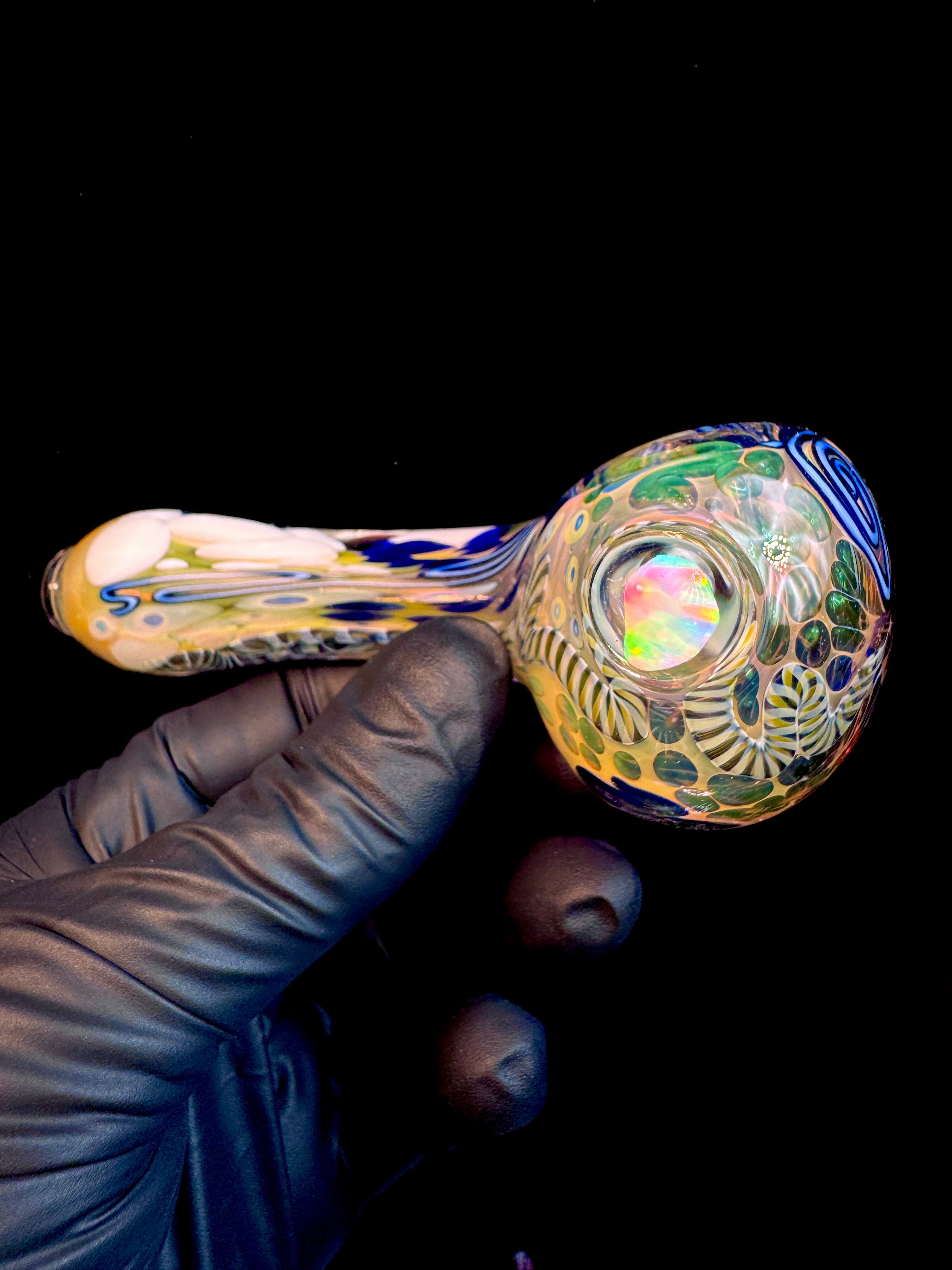 Gold Cane fumed opal spoon