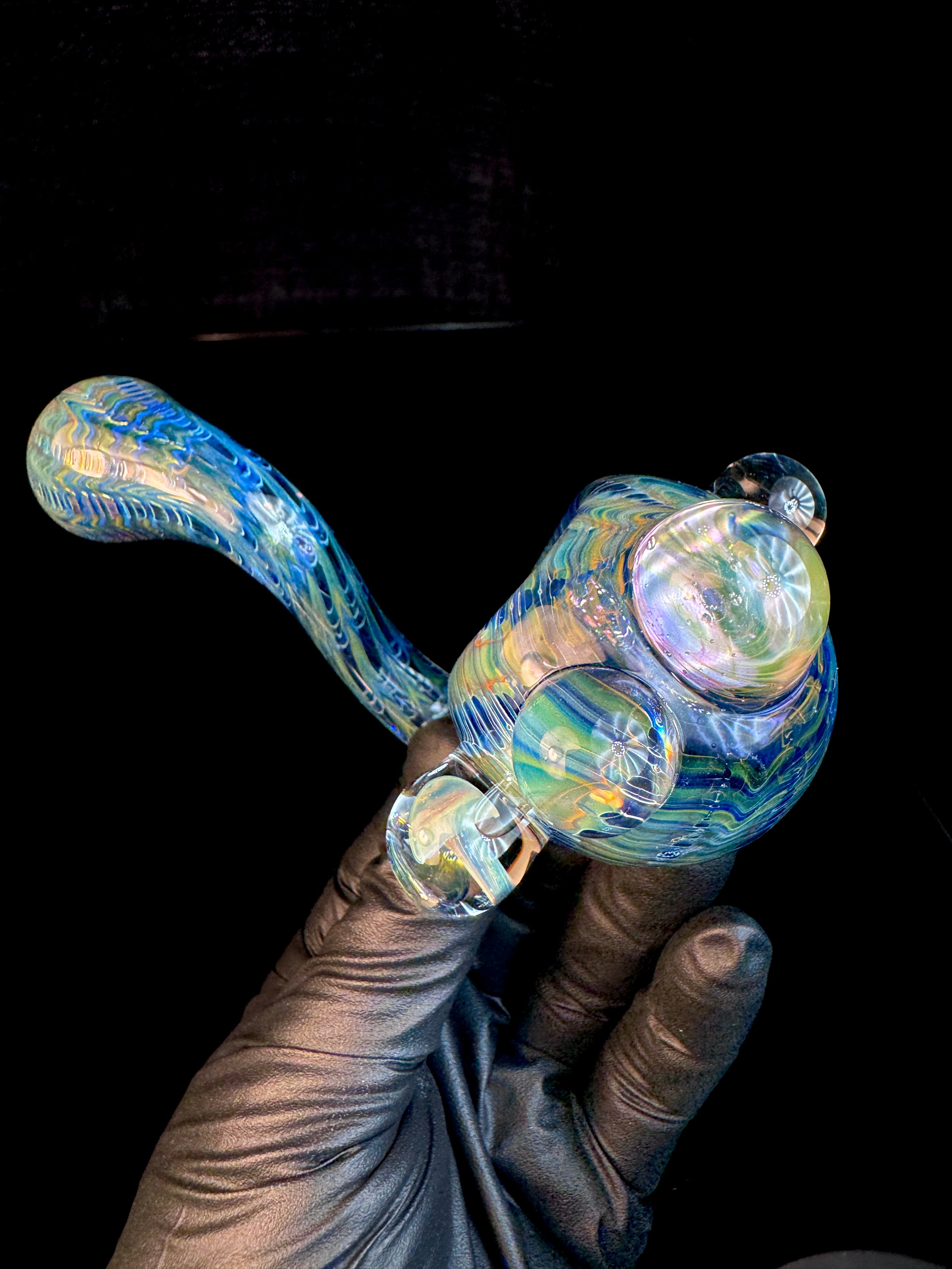Electric blue dark web mushroom bendy