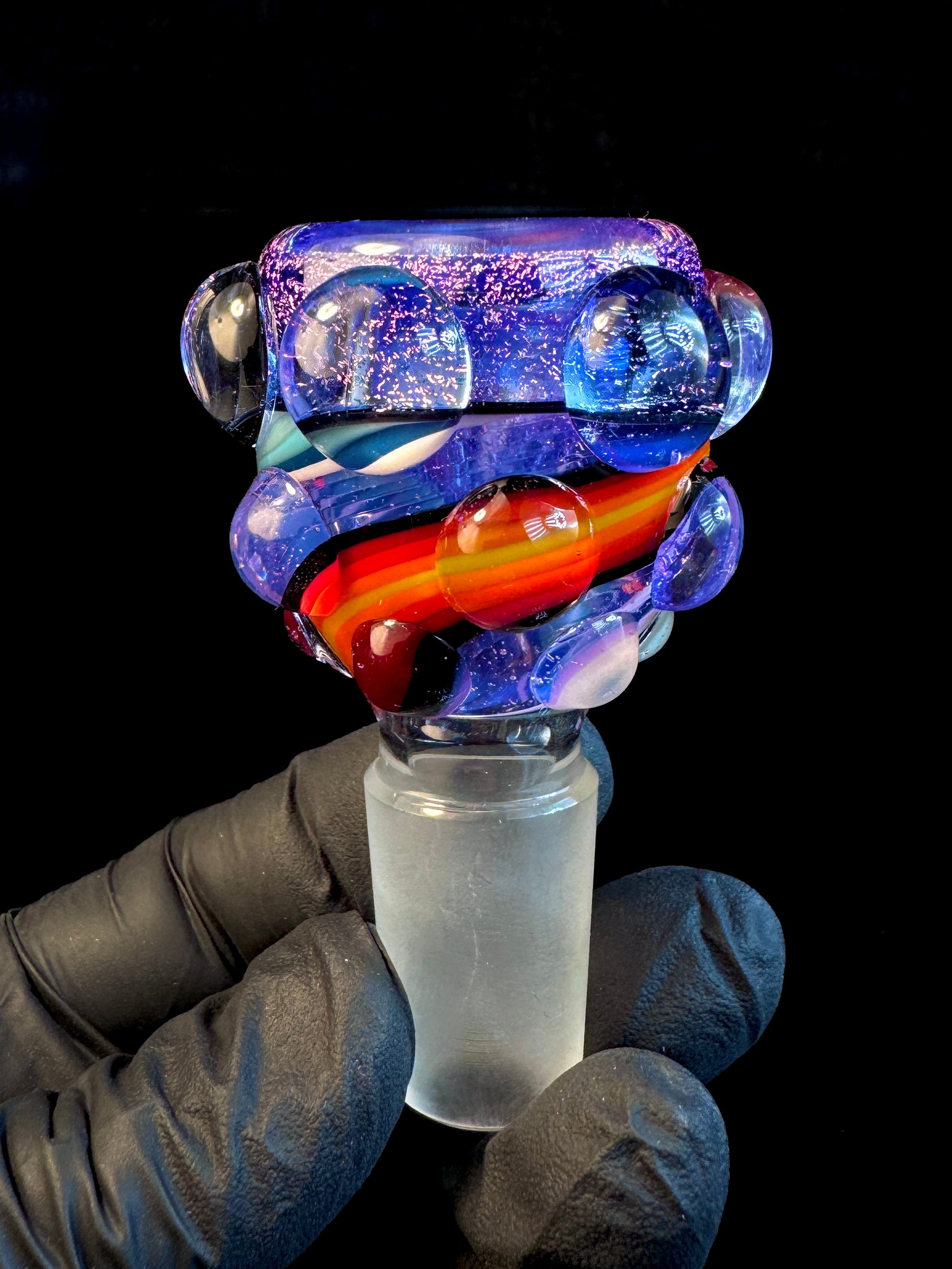 19mm fire and ice x pink dichro dot bowl