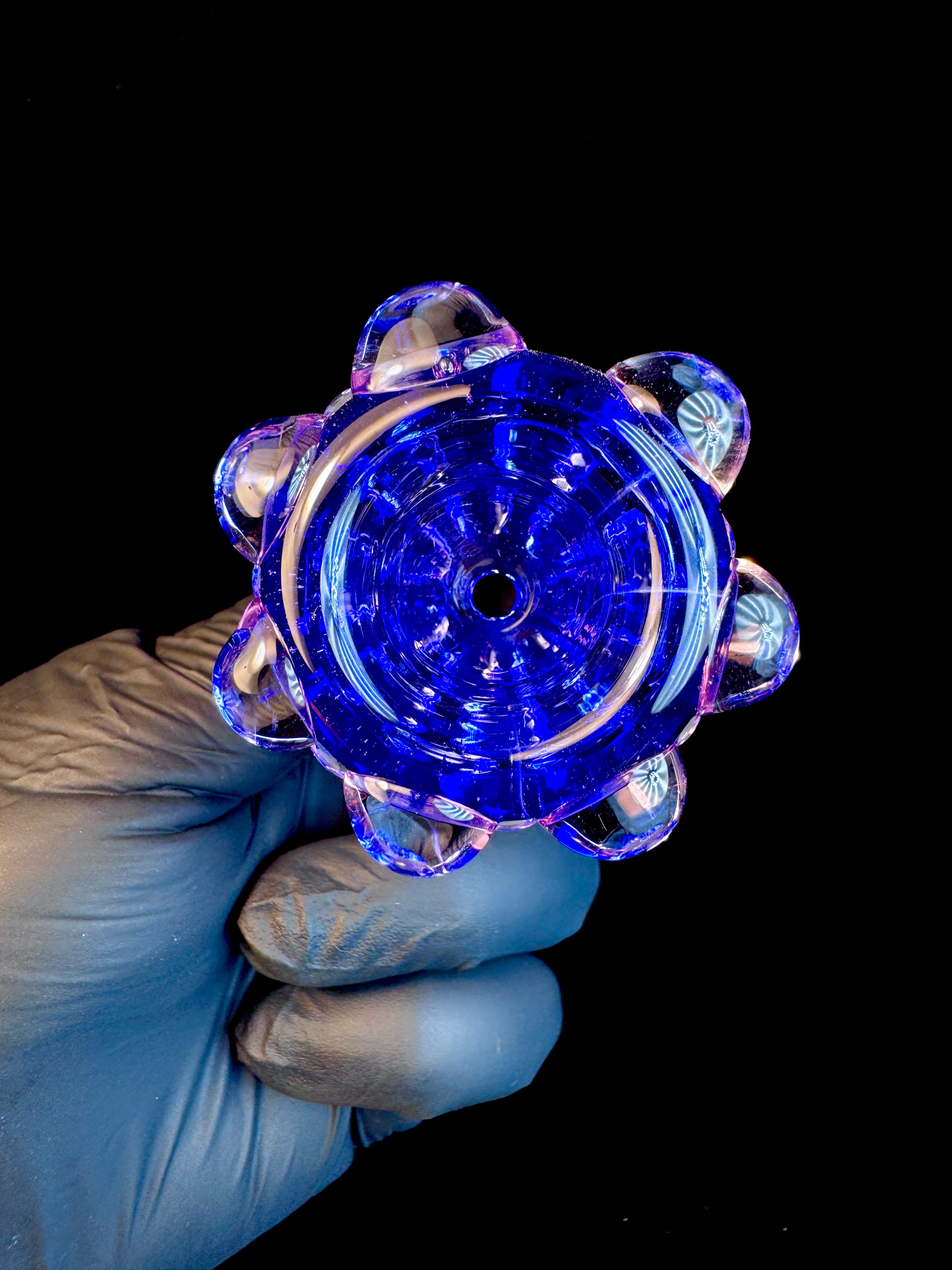 14mm purple blue dot bowl