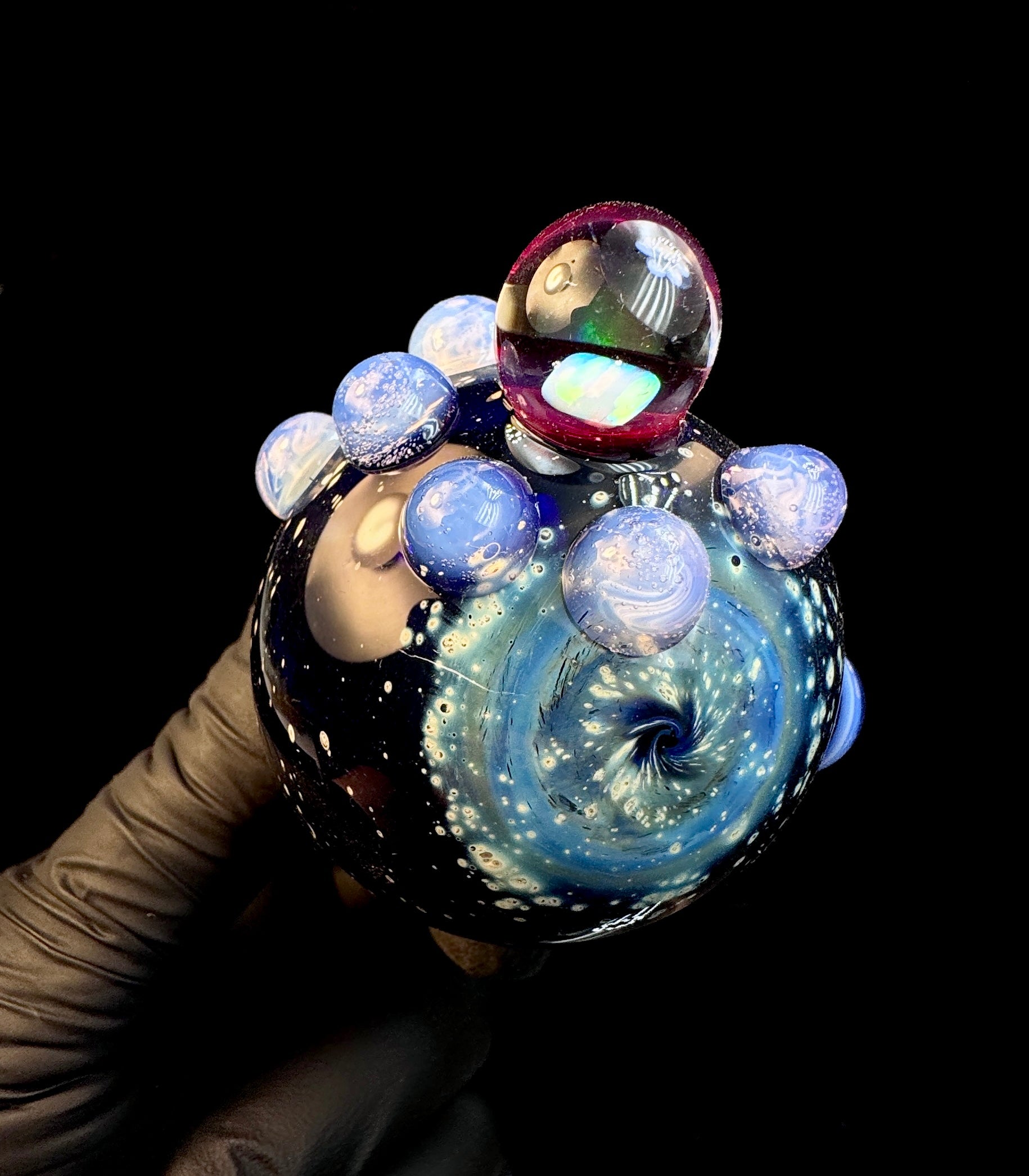 Starry night x pink slyme mini opal pipe