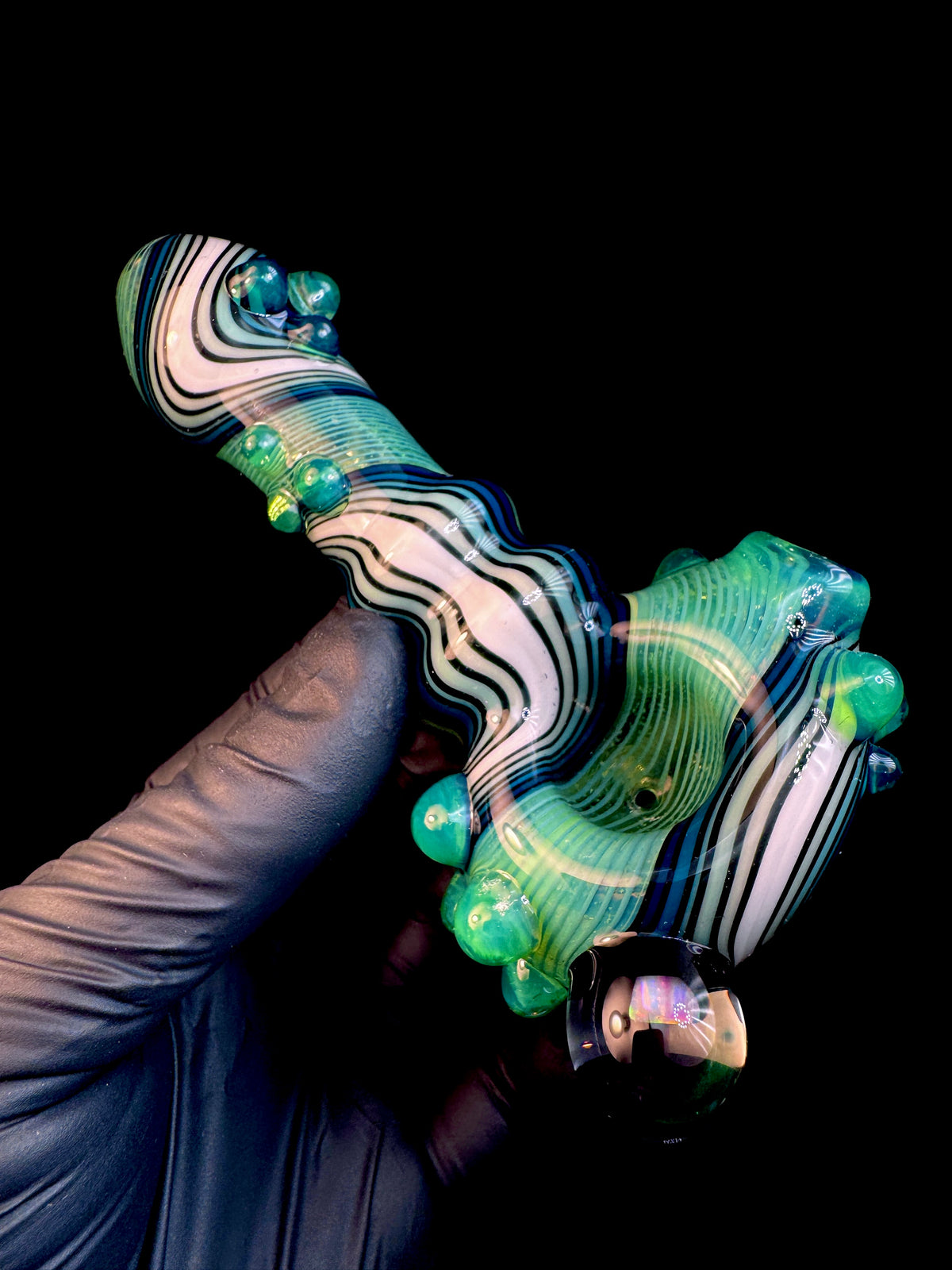 Twisted Glass opal pipe