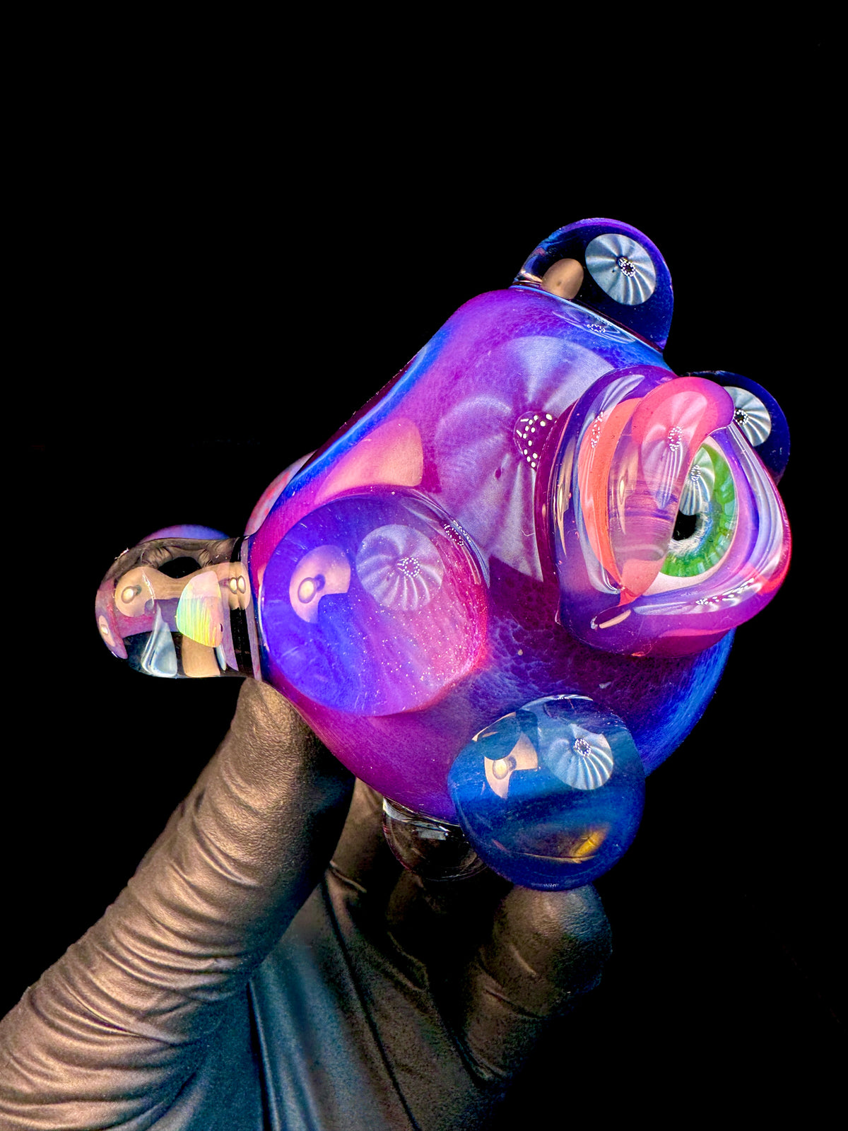 Midnight magenta opal eyeball monster
