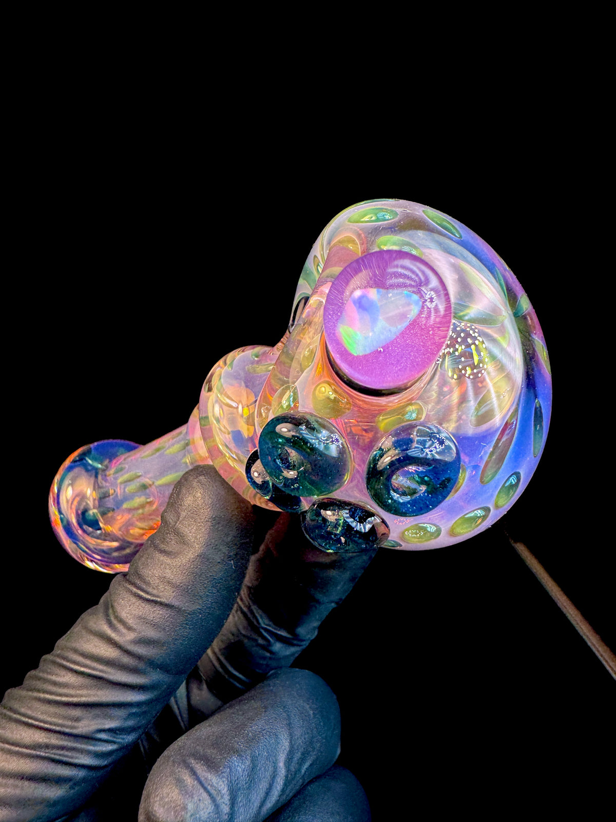 Silver Fume x Blue stardust opal spoon