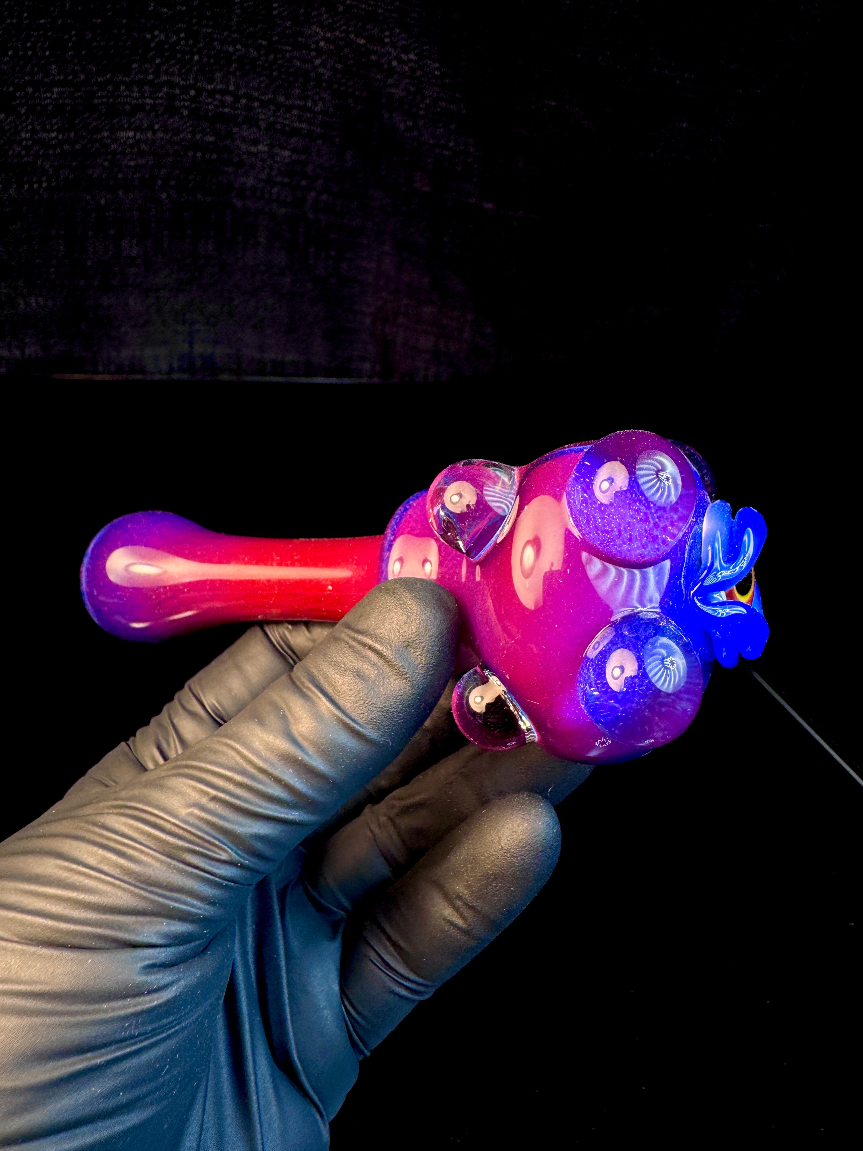 Midnight magenta x blue cheese eyeball monster